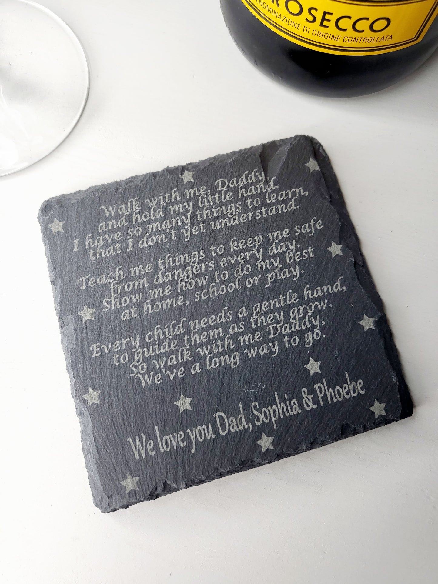 Father's Day Slate Coaster