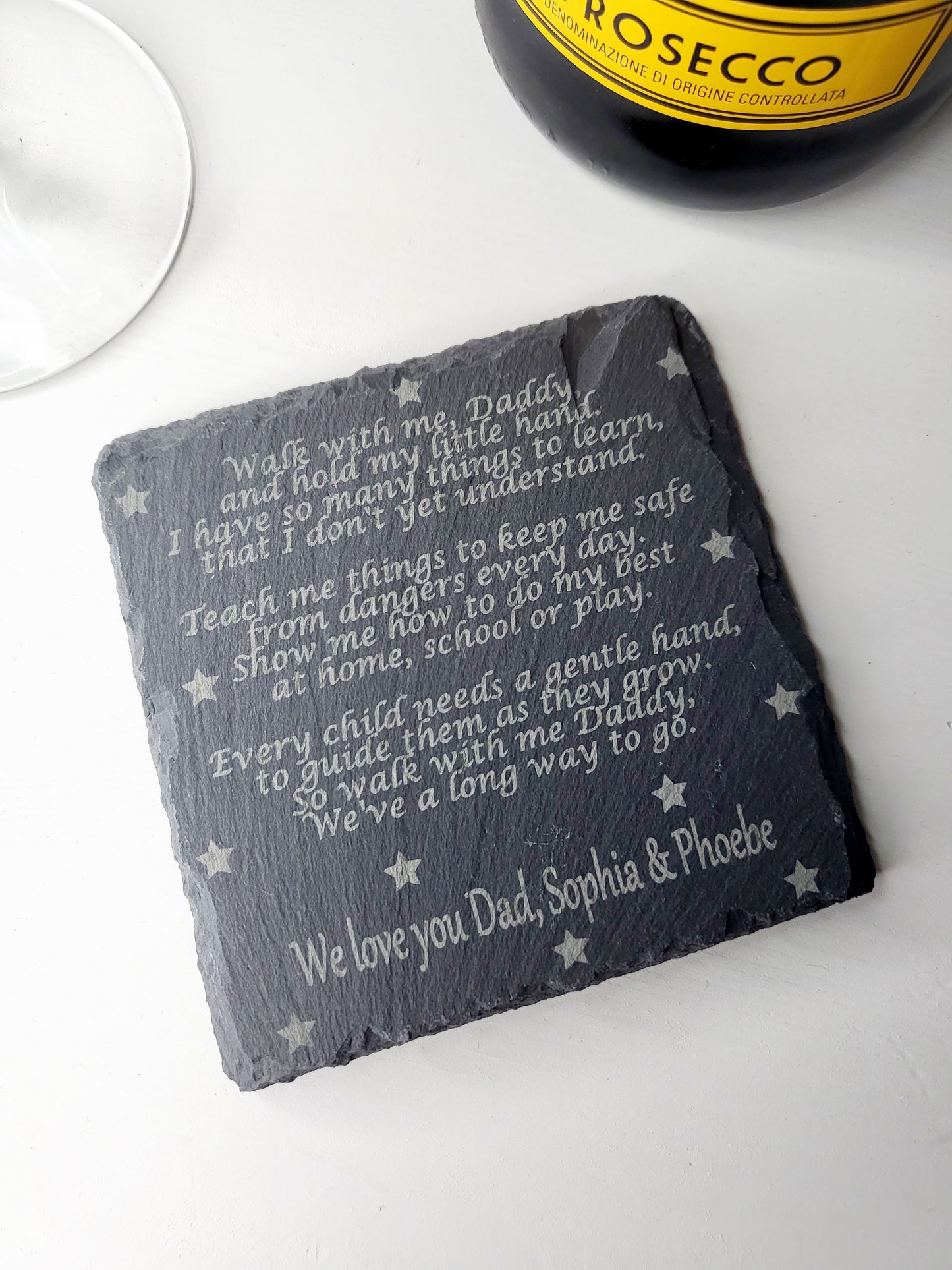 Father's Day Slate Coaster