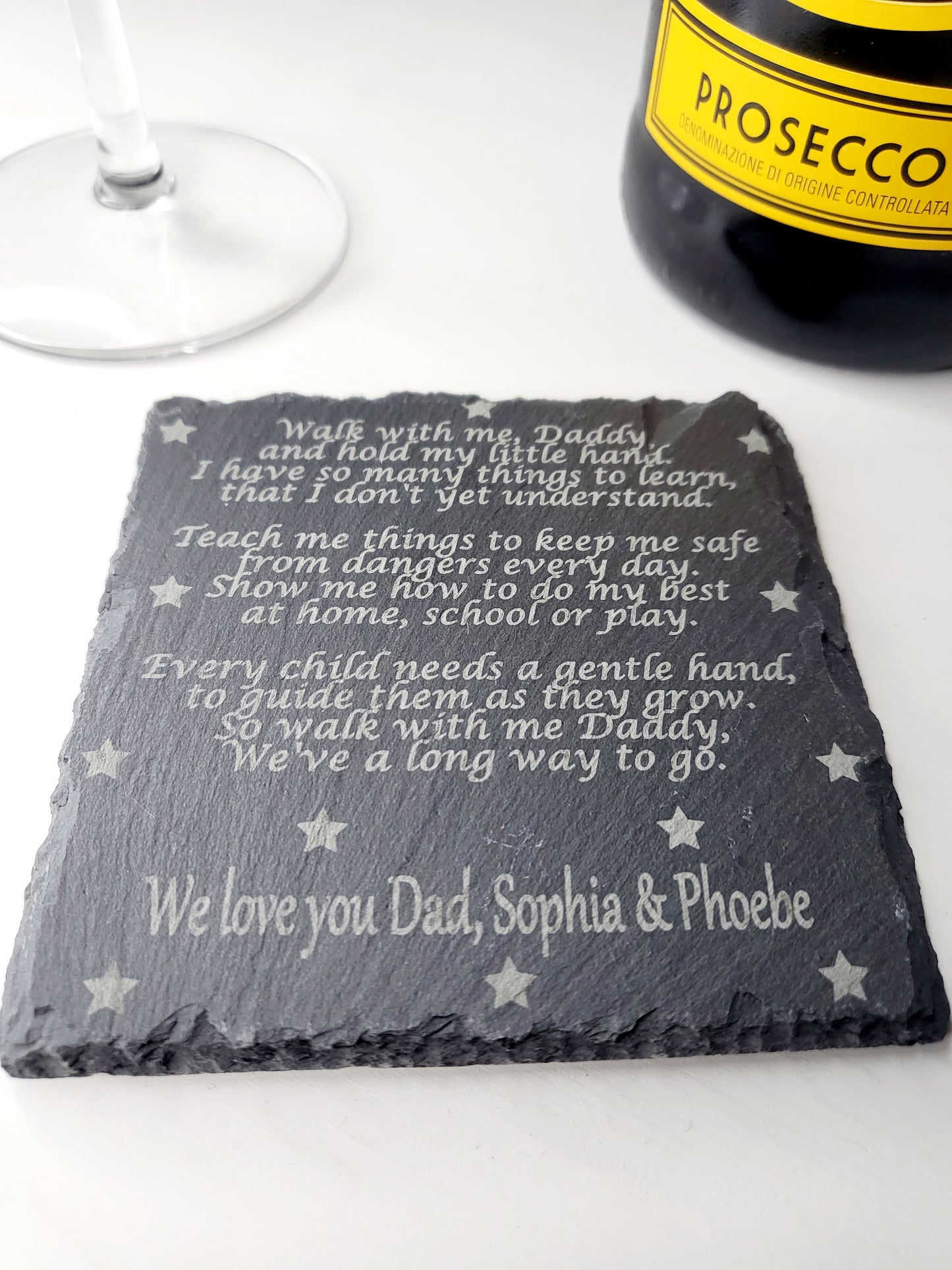 Father's Day Slate Coaster