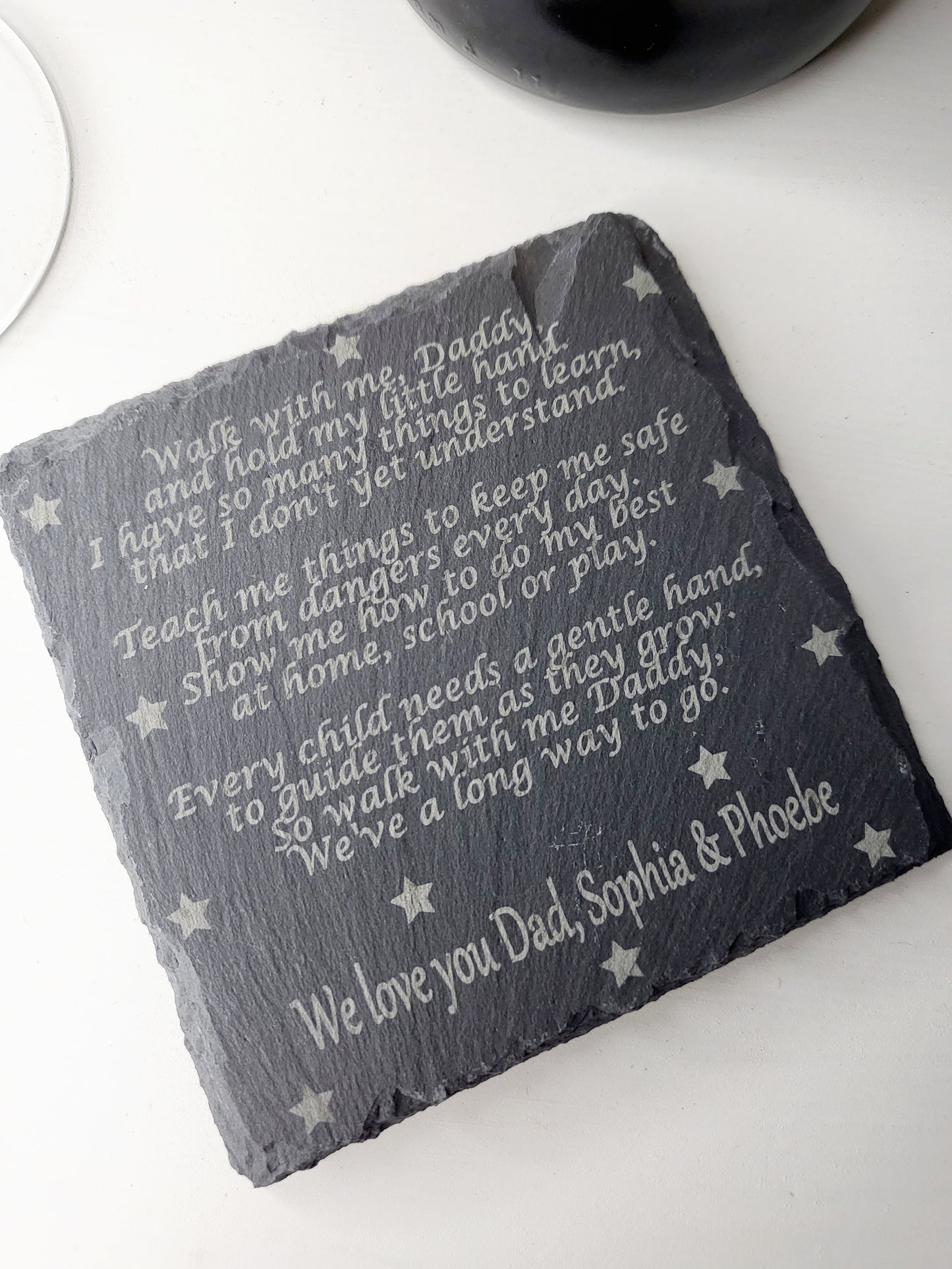 Father's Day Slate Coaster