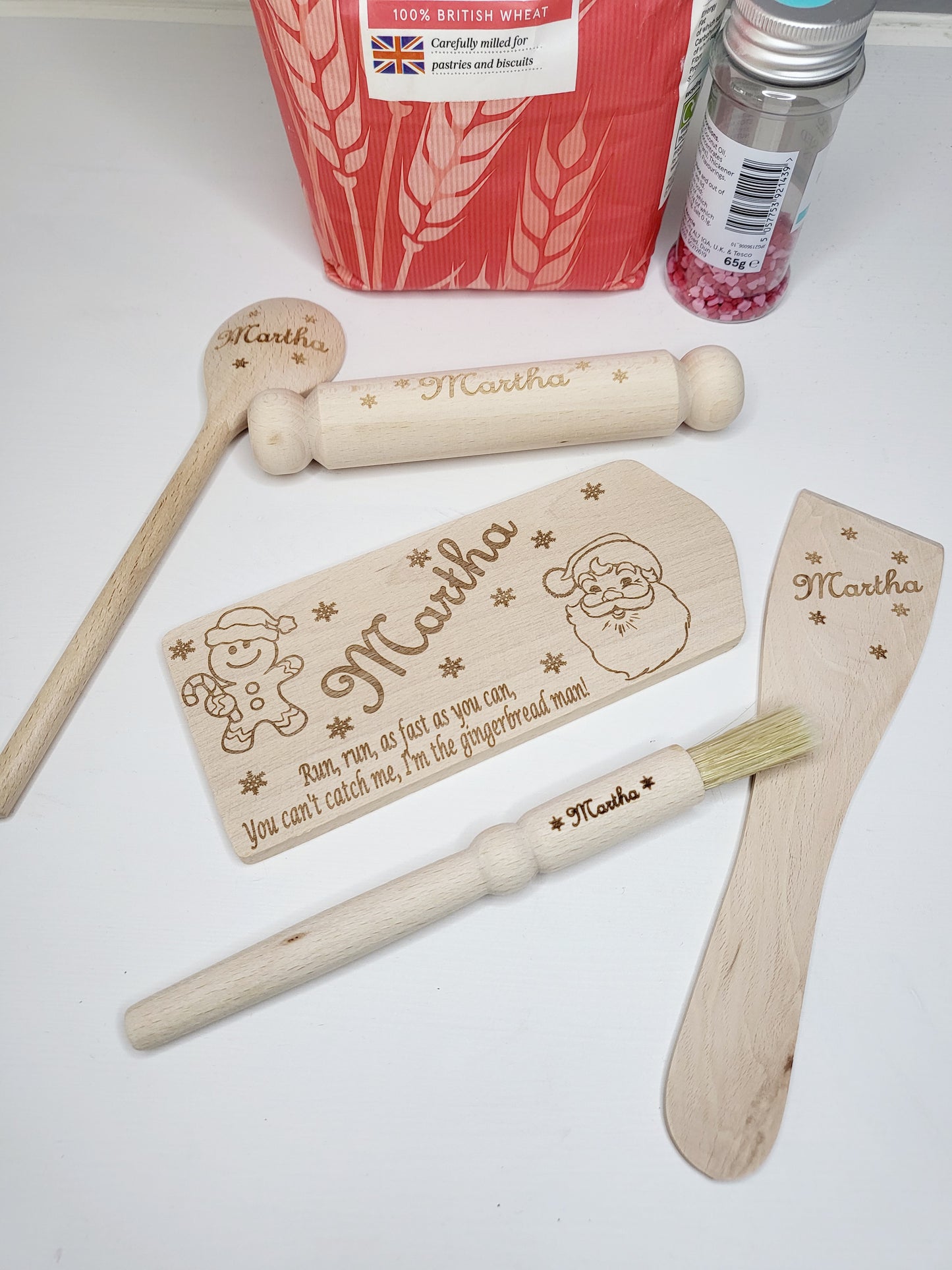 Children's Personalised Christmas Baking Set