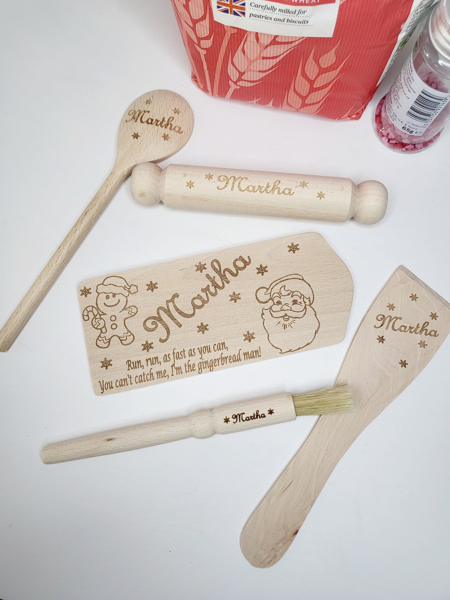 Children's Personalised Christmas Baking Set