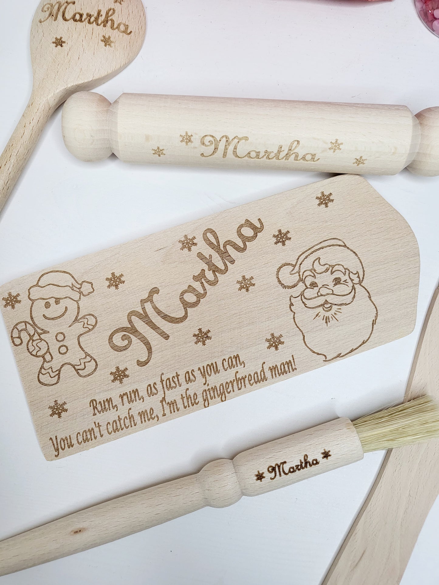 Children's Personalised Christmas Baking Set