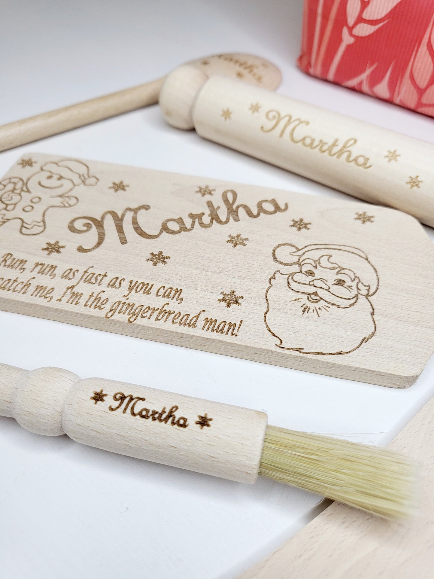 Children's Personalised Christmas Baking Set