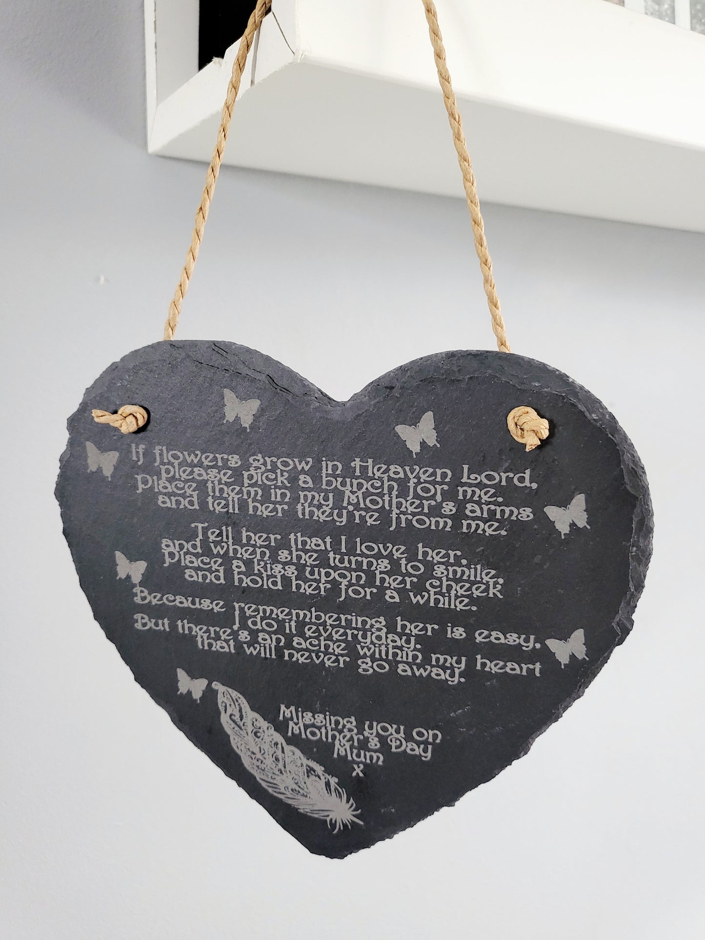 Personalised Slate Mother's Day Memorial Plaque