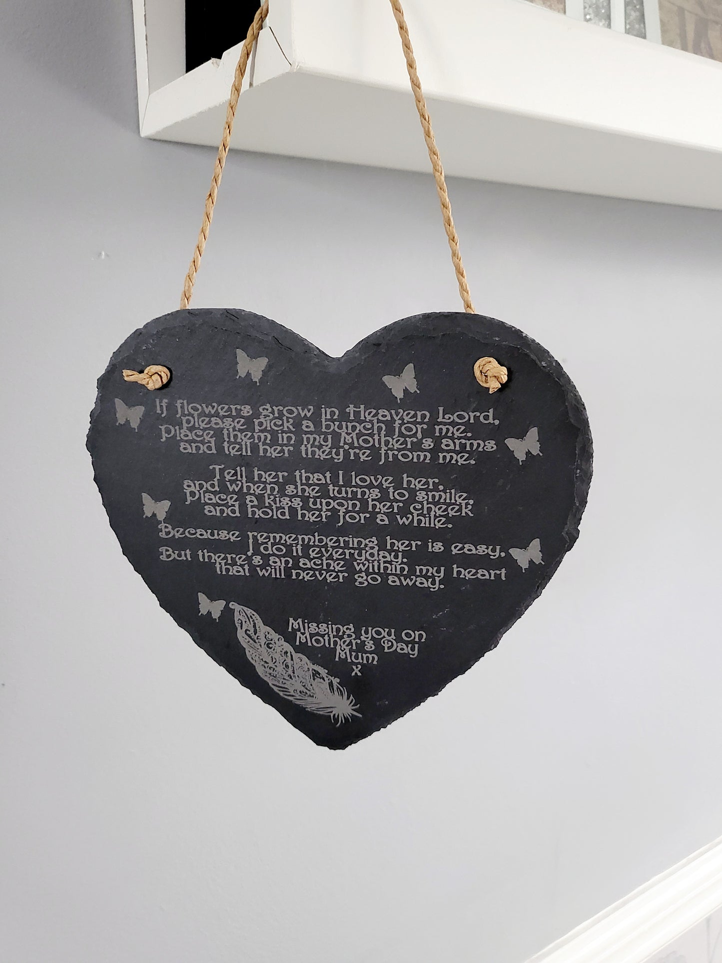 Personalised Slate Mother's Day Memorial Plaque