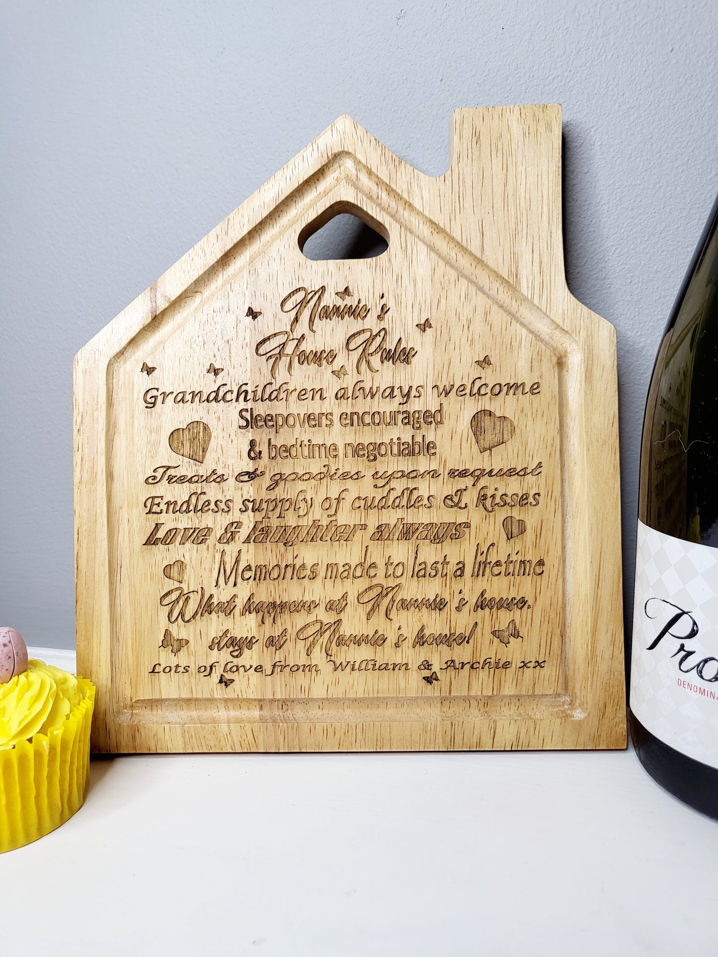 Personalised House Rules Chopping Board