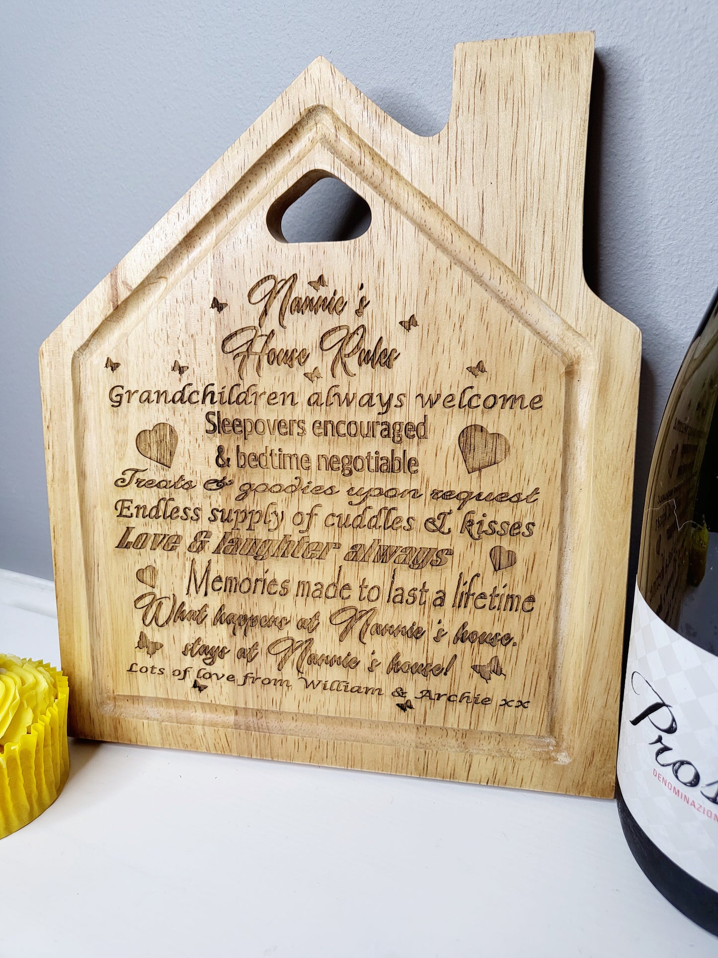 Personalised House Rules Chopping Board