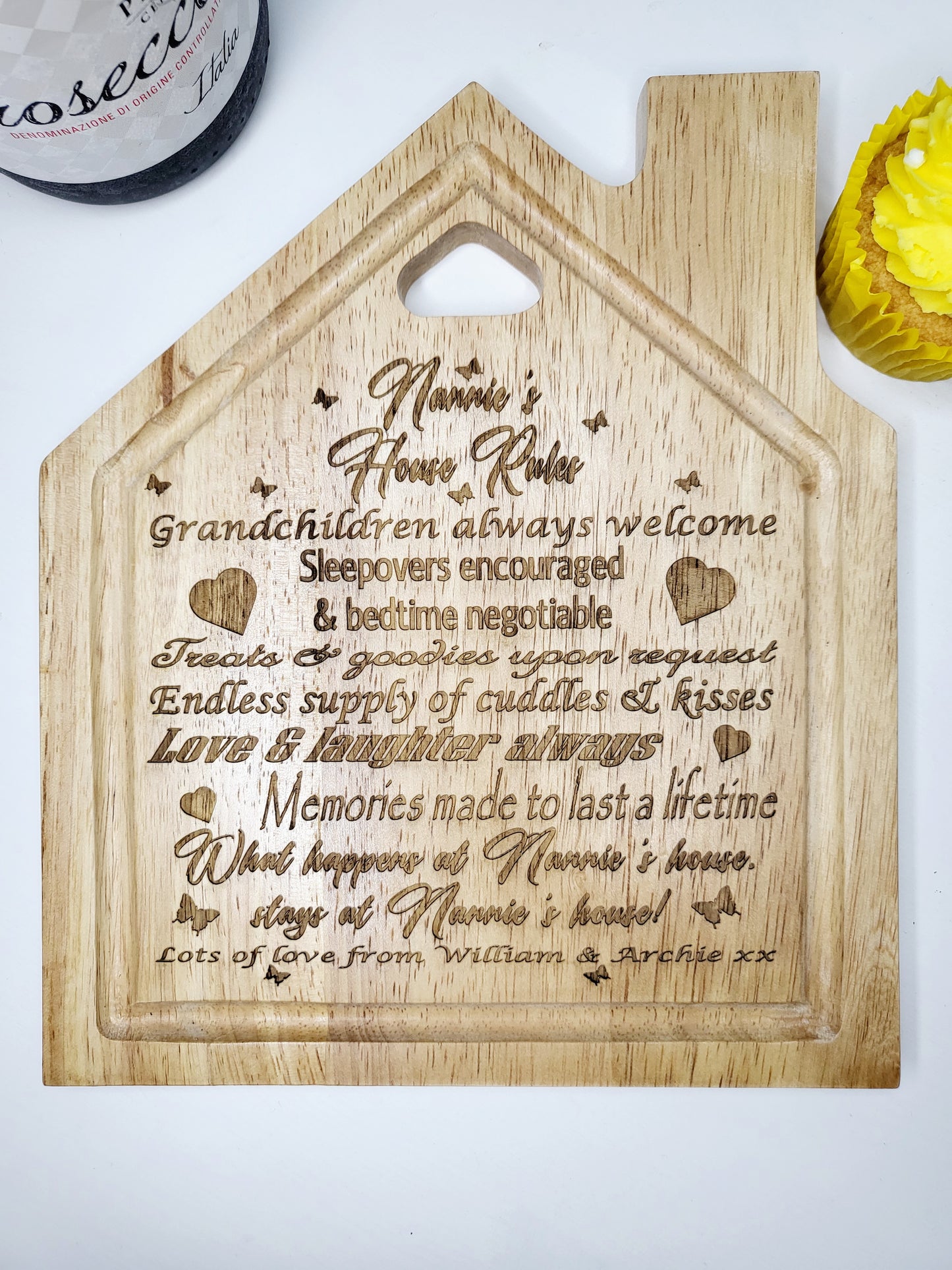 Personalised House Rules Chopping Board