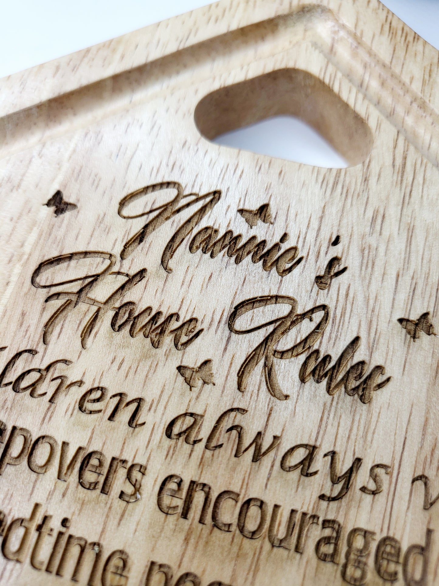 Personalised House Rules Chopping Board