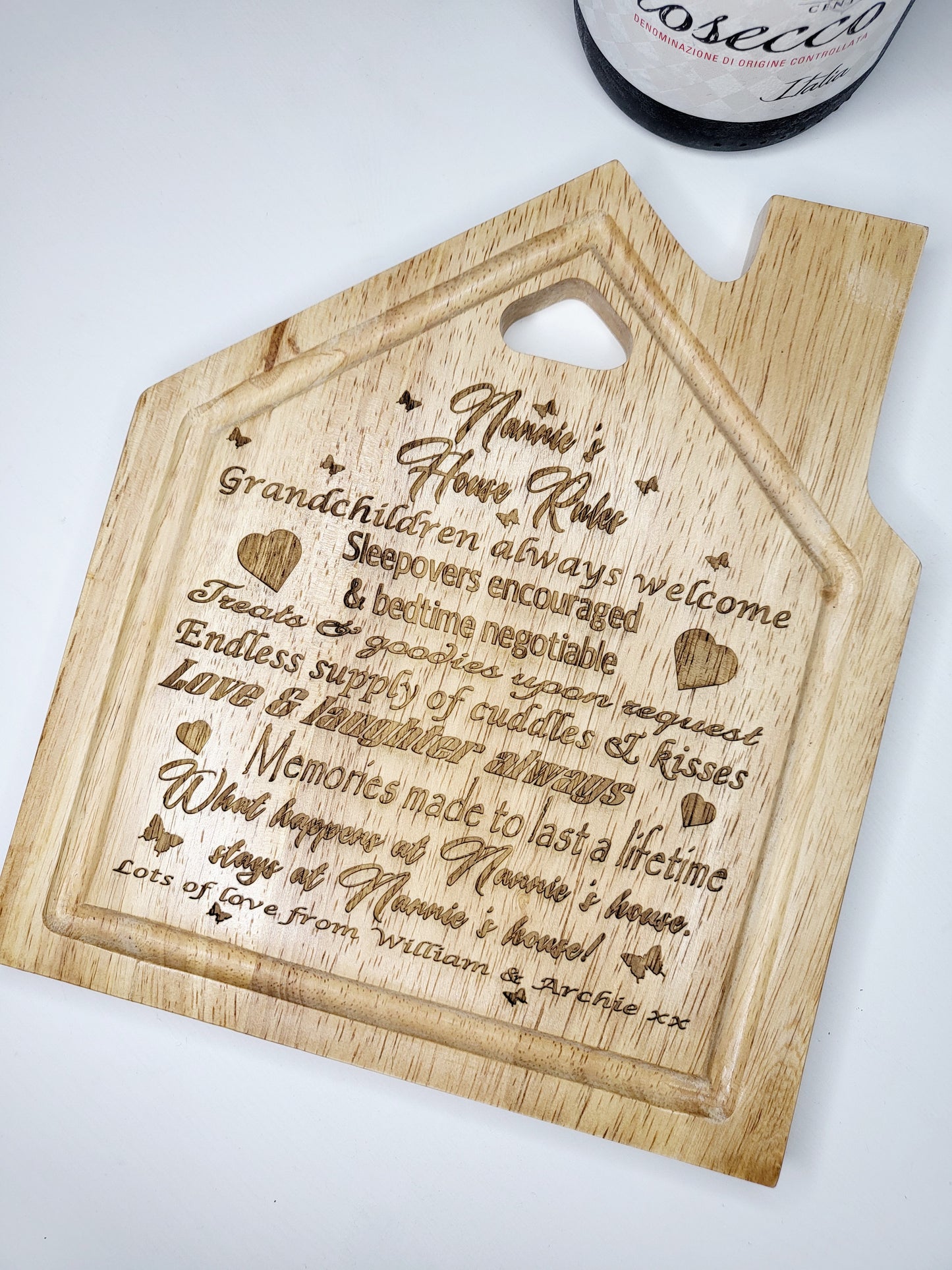 Personalised House Rules Chopping Board