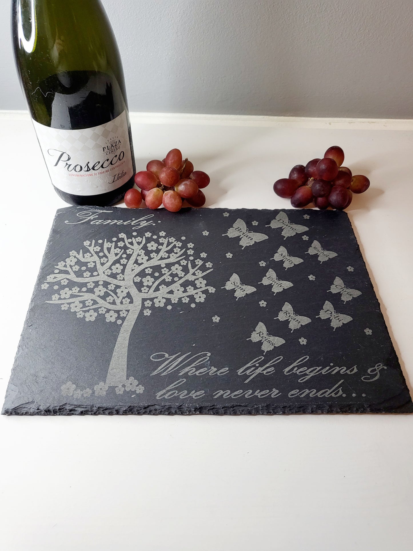 Personalised Slate Family Tree Cheese Board