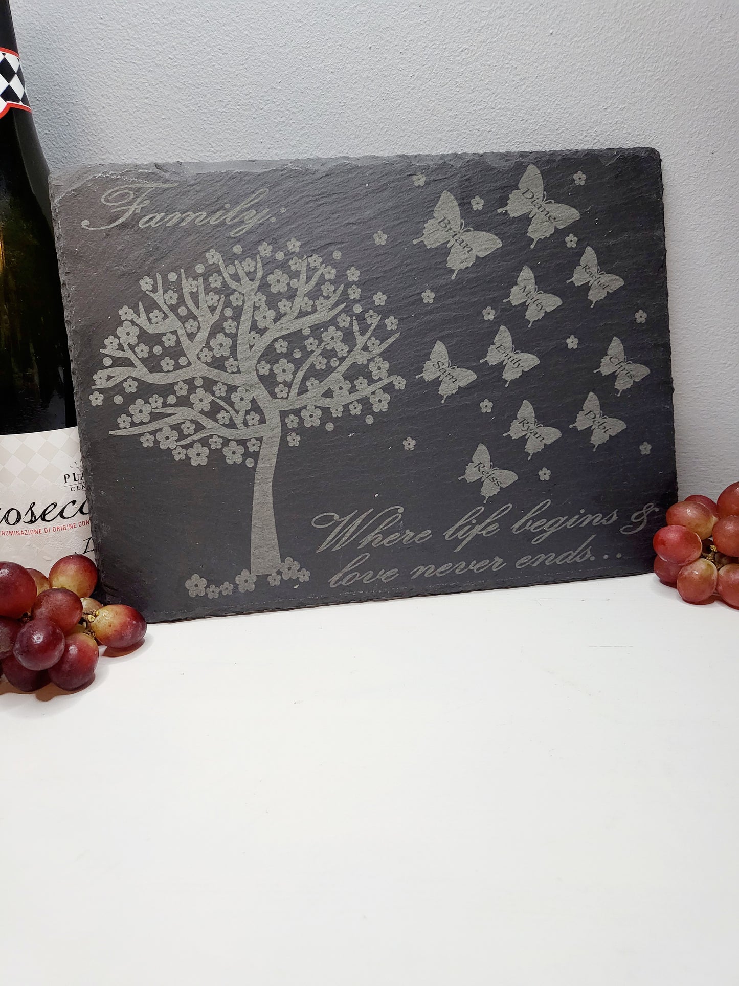 Personalised Slate Family Tree Cheese Board