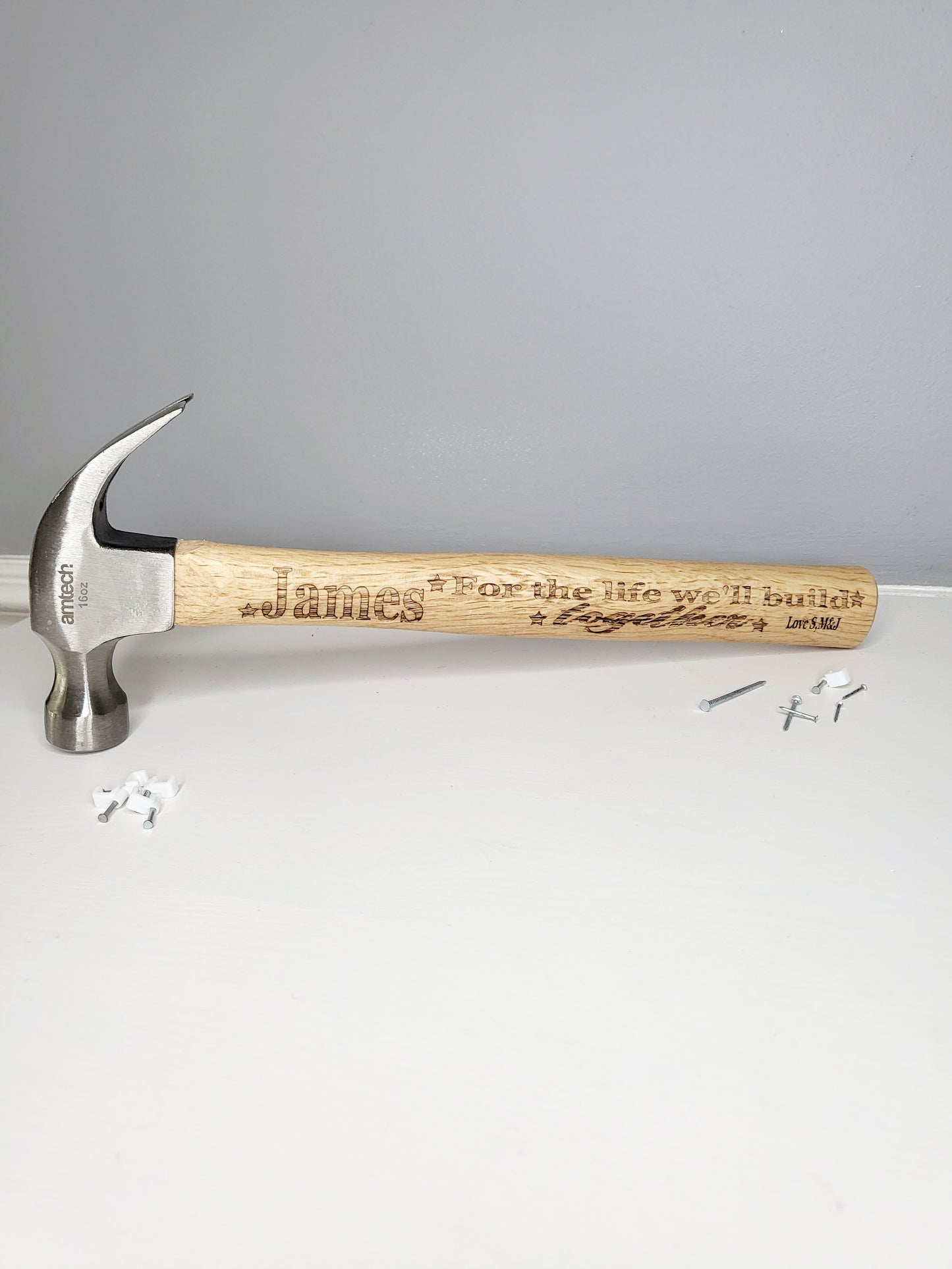 Personalised Engraved 16oz Wooden Claw Hammer