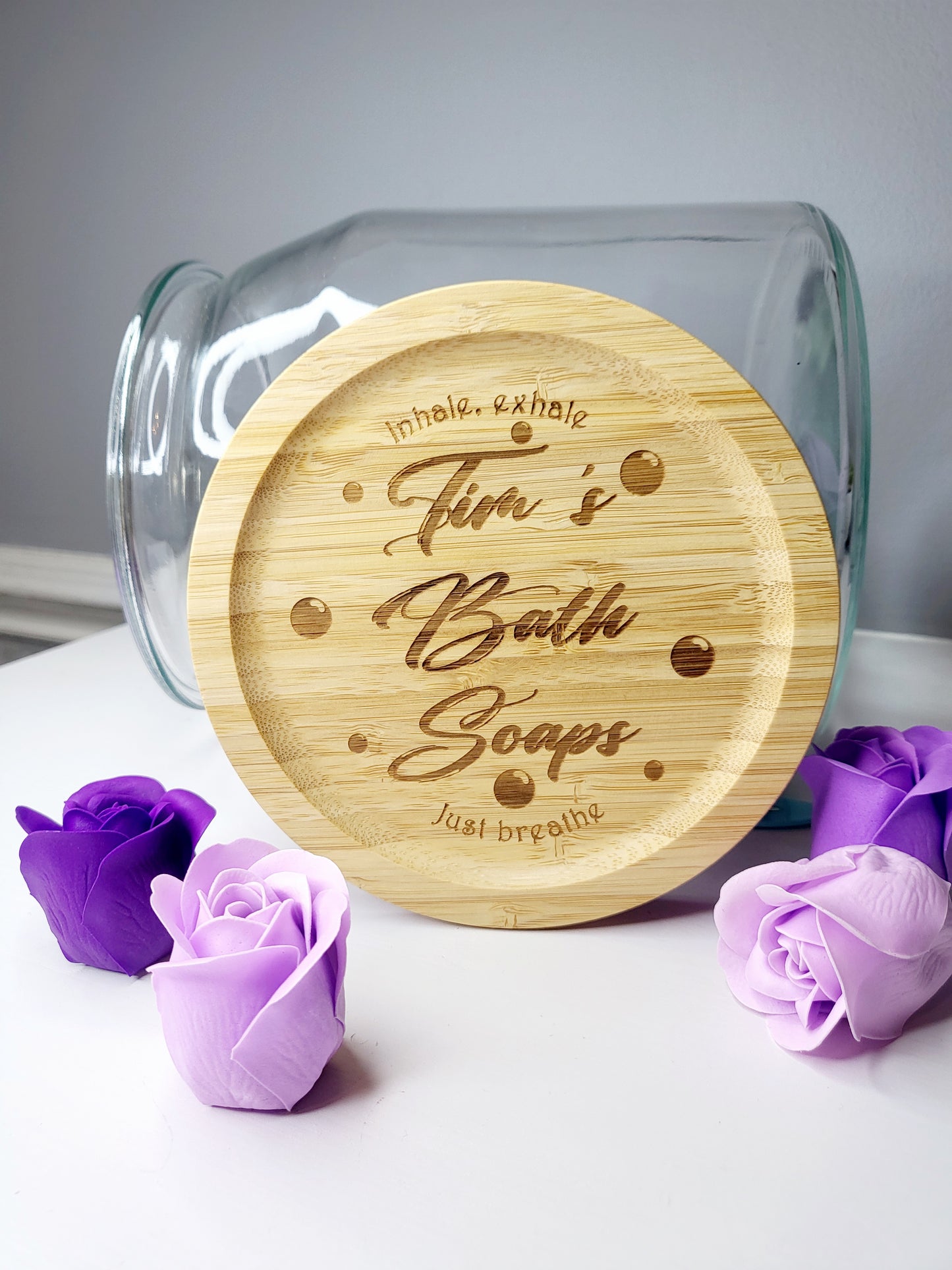 Personalised Bath Soaps Jar, Empty