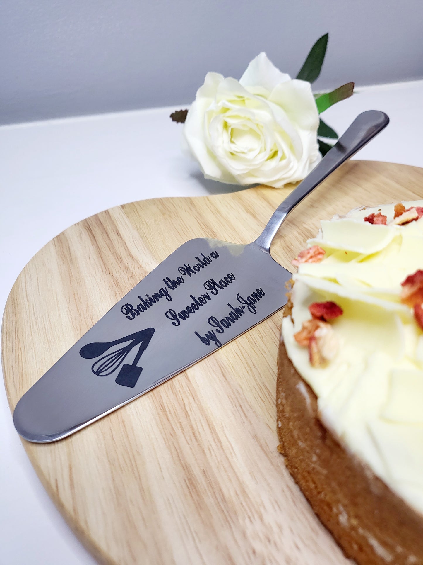 Personalised Stainless Steel Cake Server