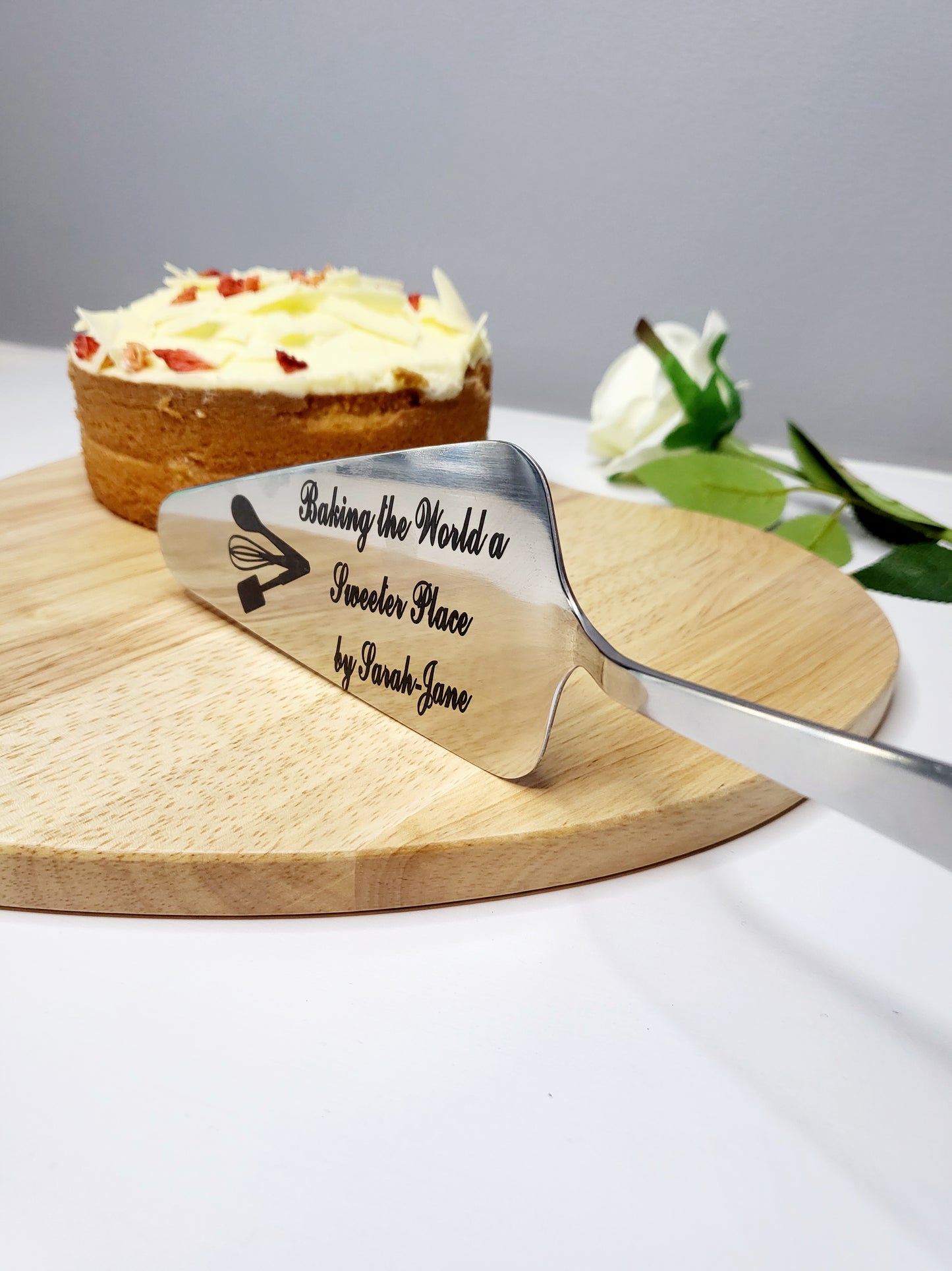 Personalised Stainless Steel Cake Server