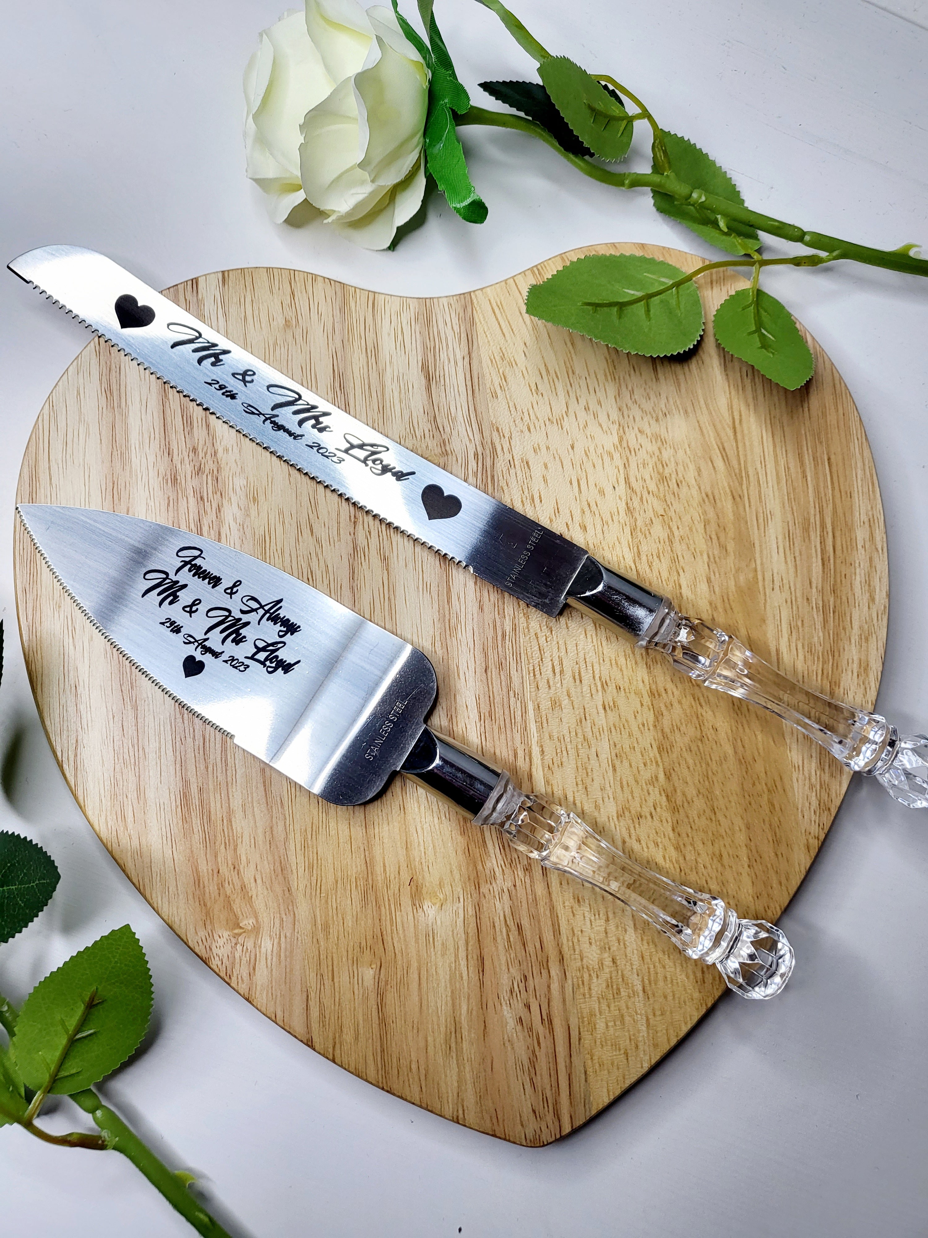 Wedding Cake Knives And Servers Personalised 2024 | towncentervb.com