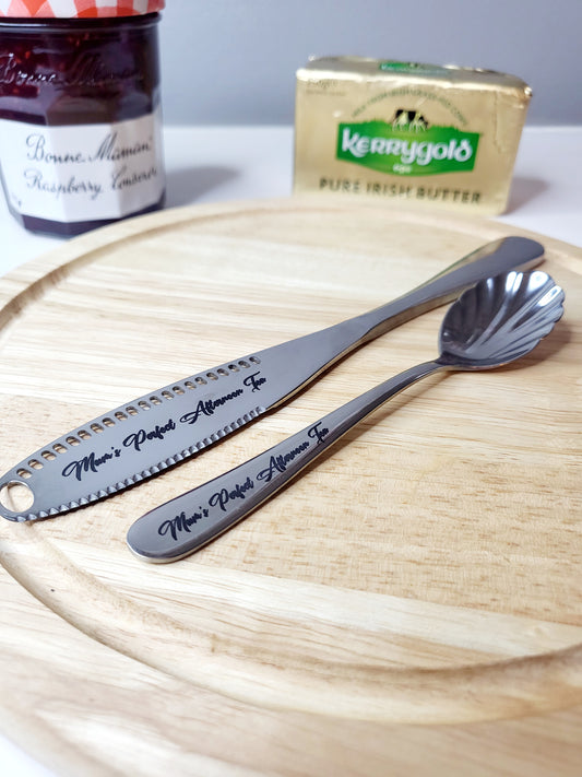 Personalised Butter Knife & Jam Spoon Set