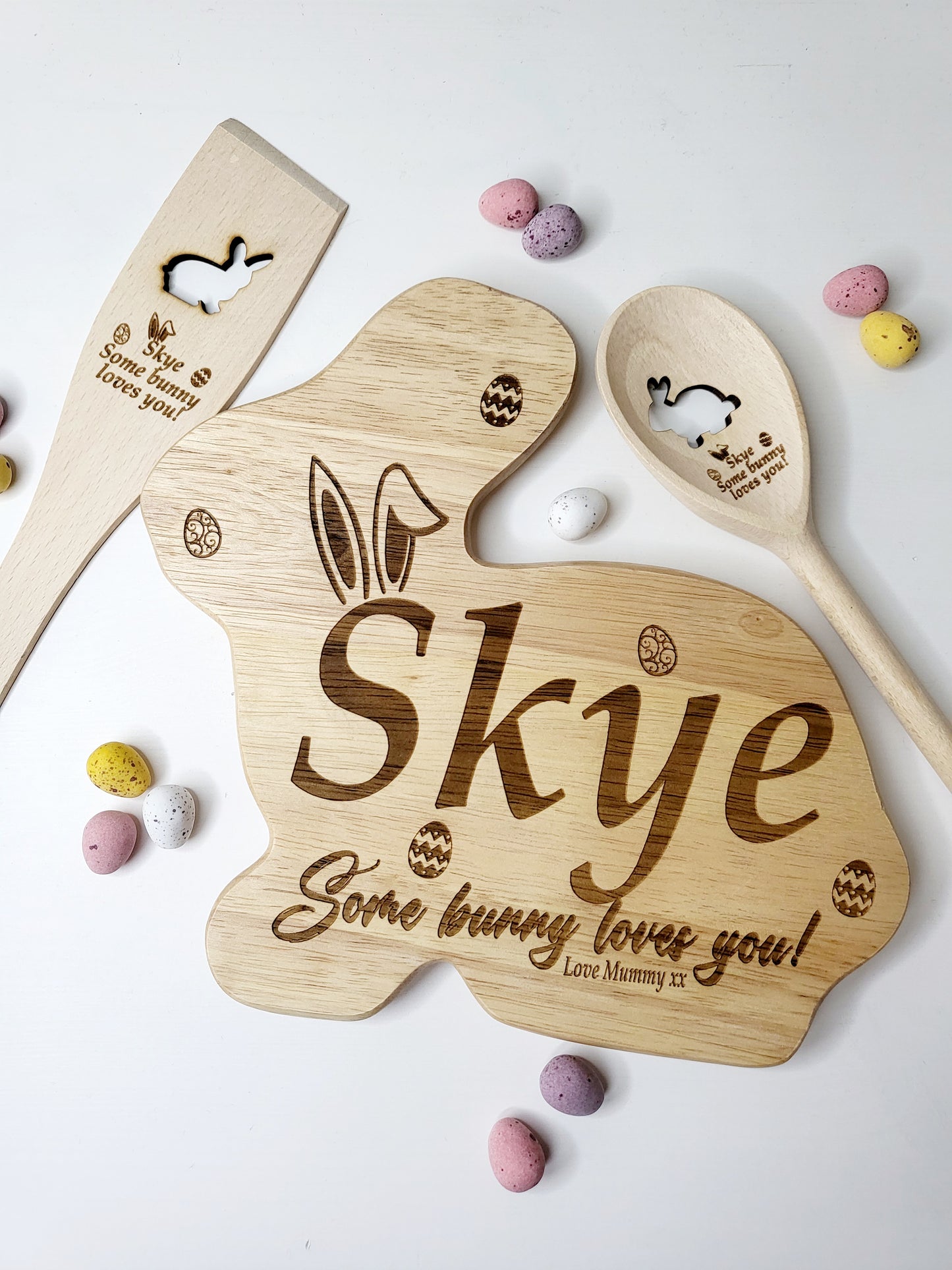 Personalised Bunny 3 Piece Baking Set