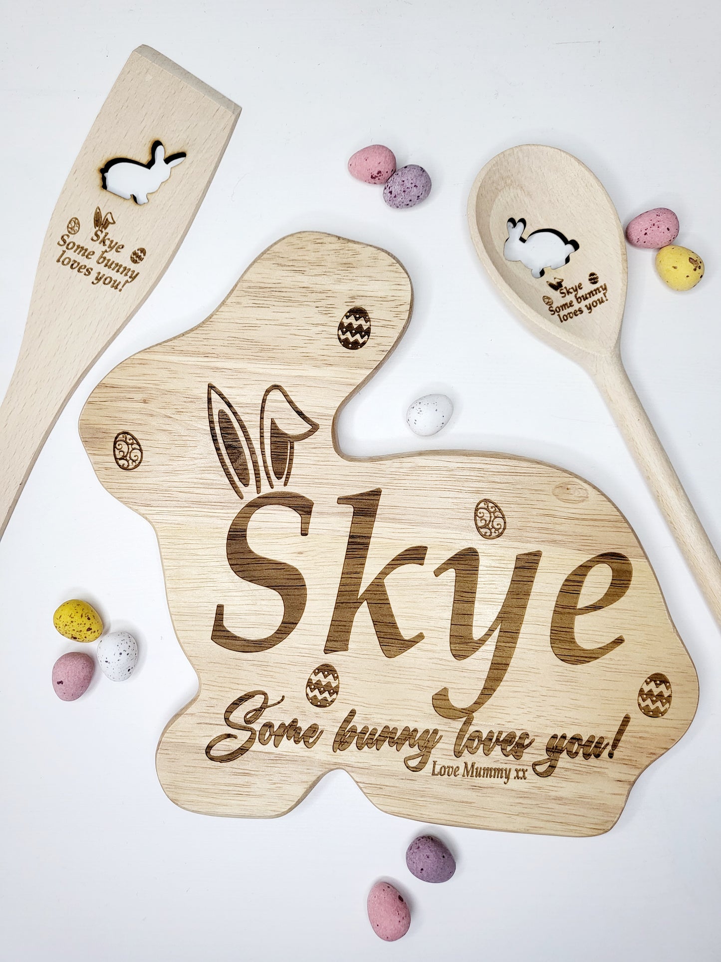 Personalised Bunny 3 Piece Baking Set