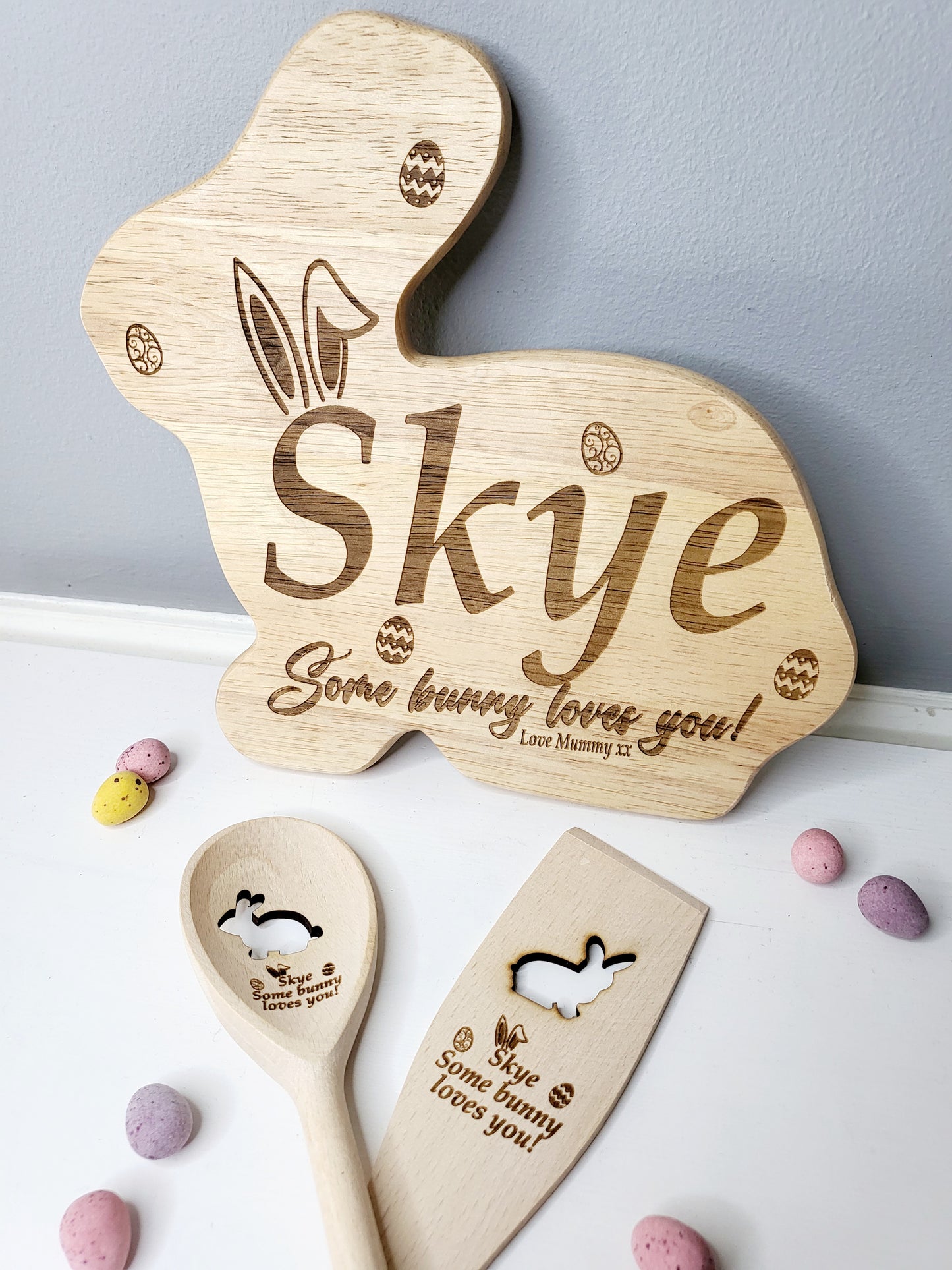 Personalised Bunny 3 Piece Baking Set