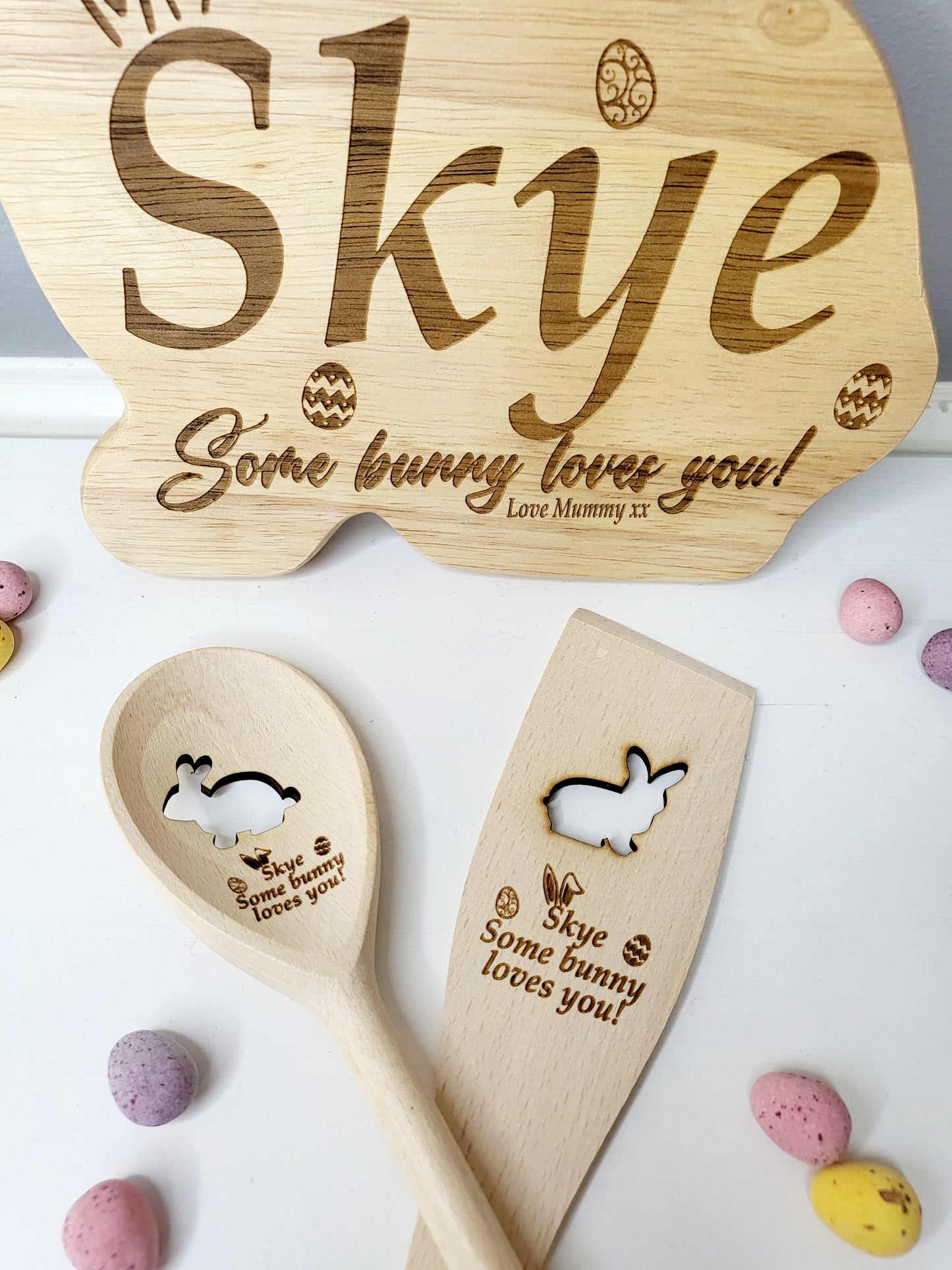 Personalised Bunny 3 Piece Baking Set