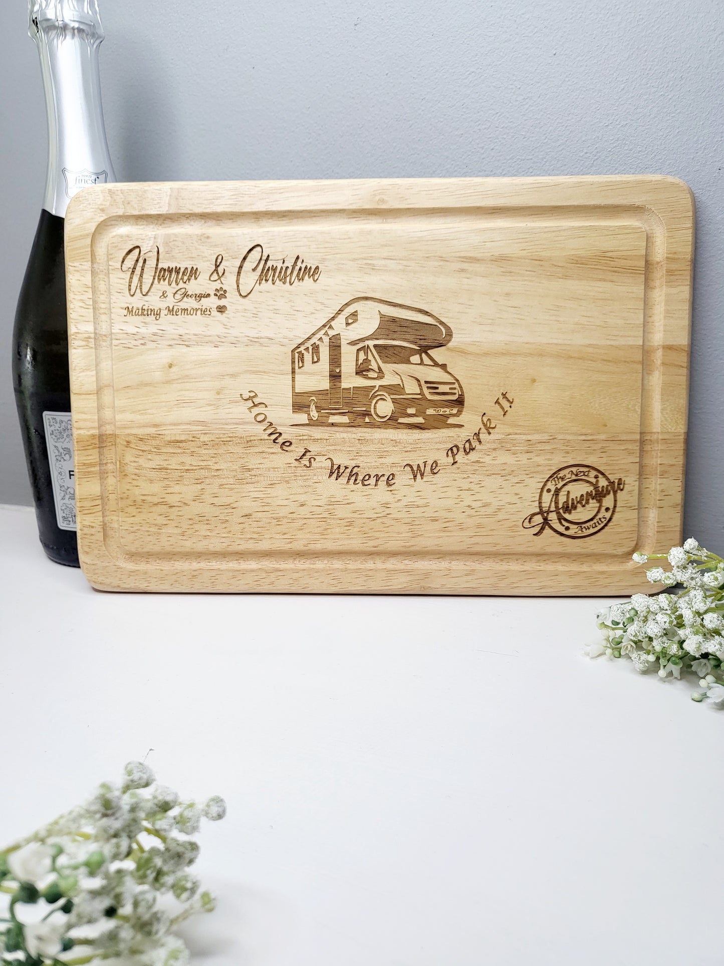 Personalised Motorhome Chopping Board