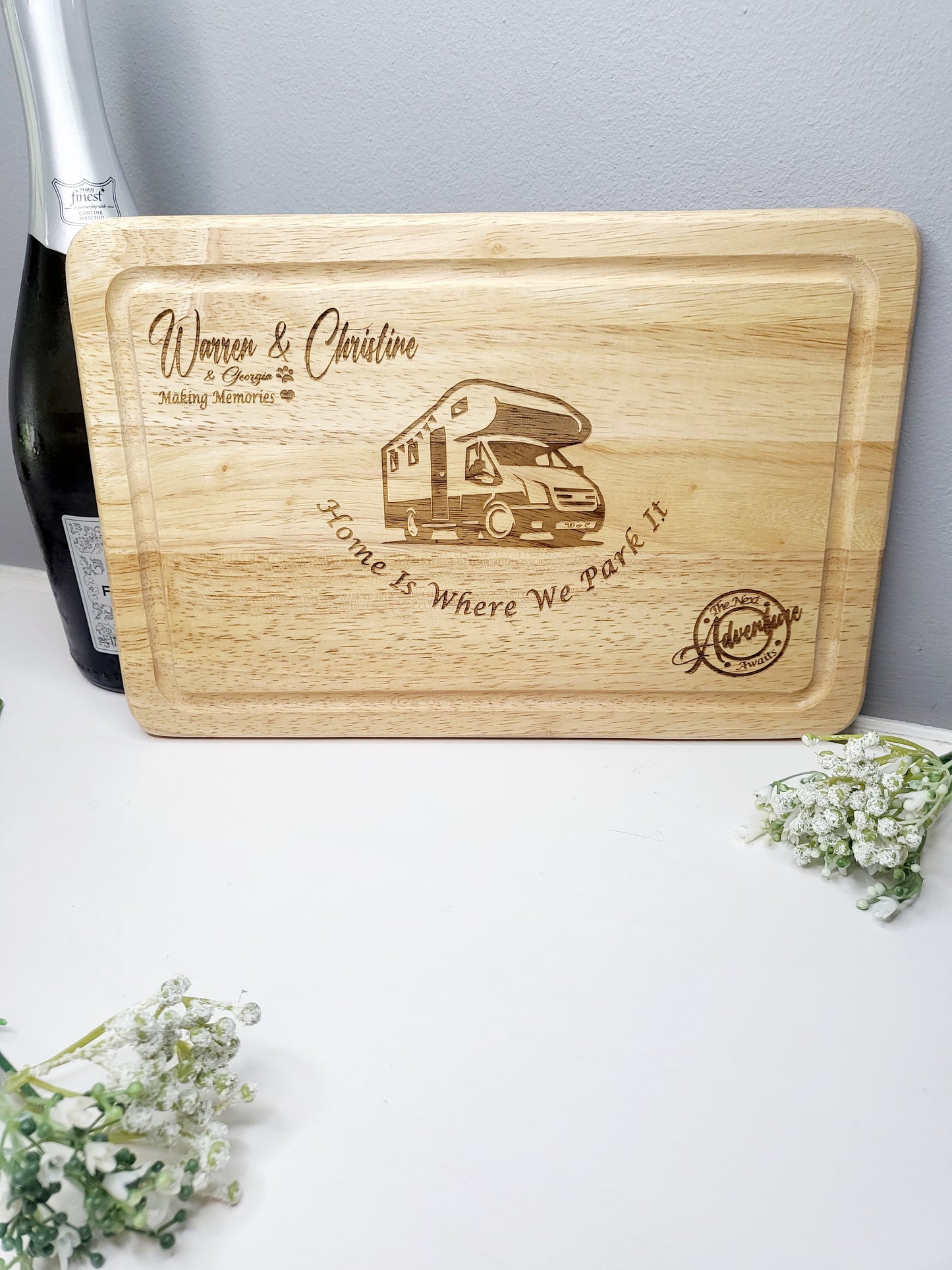 Personalised Motorhome Chopping Board