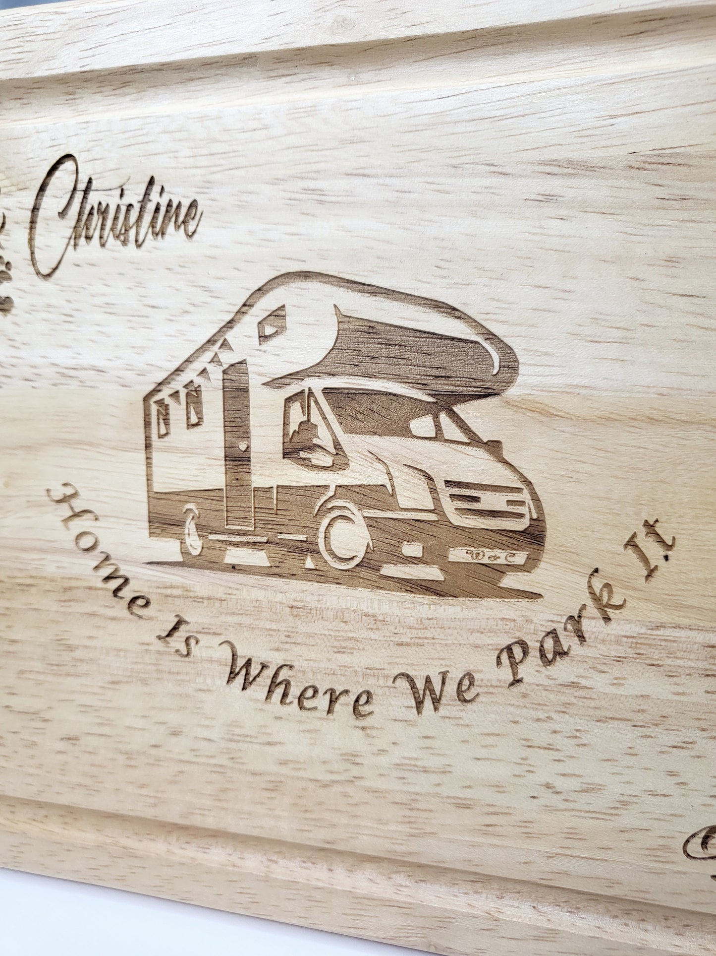 Personalised Motorhome Chopping Board