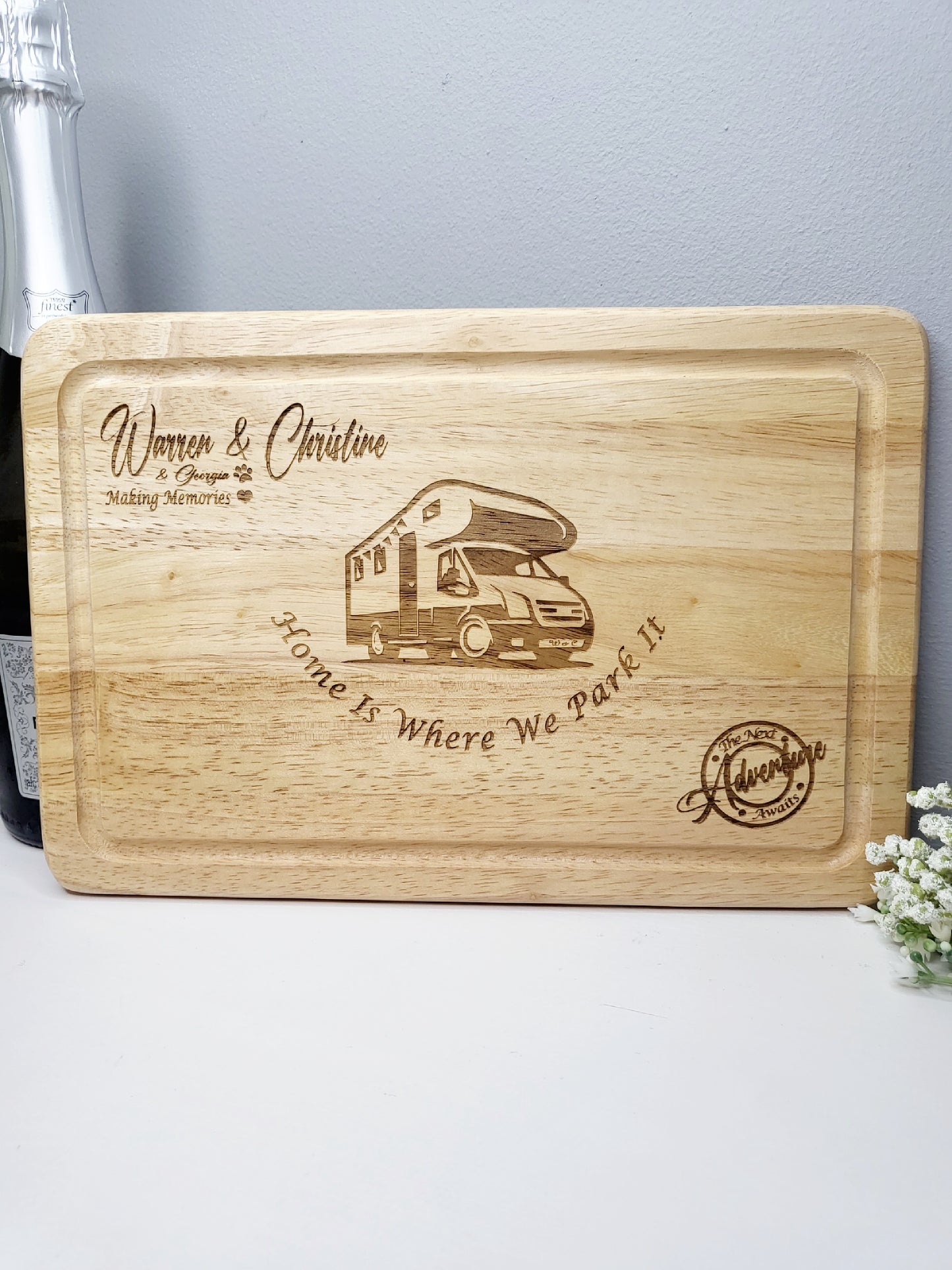 Personalised Motorhome Chopping Board