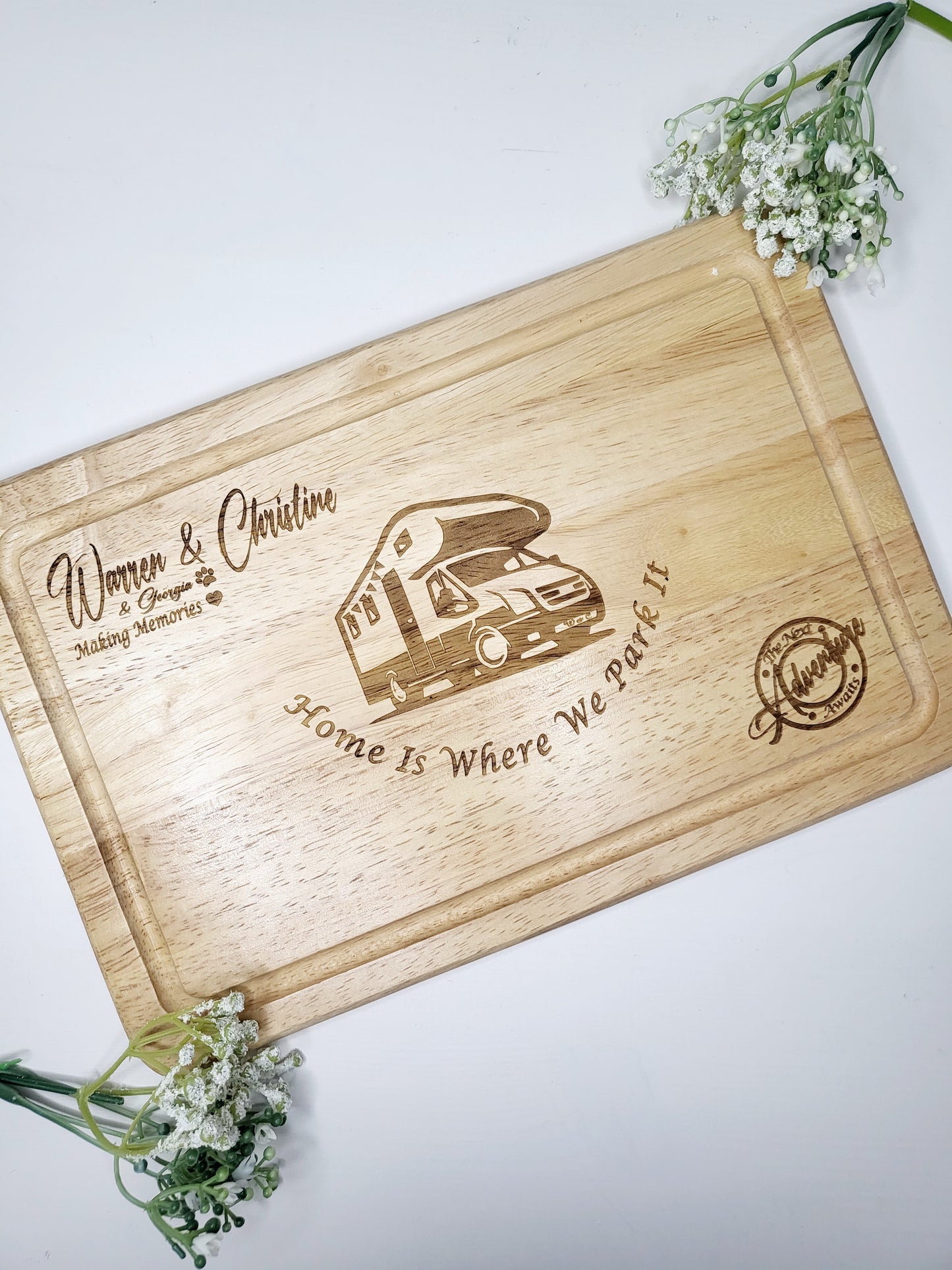 Personalised Motorhome Chopping Board