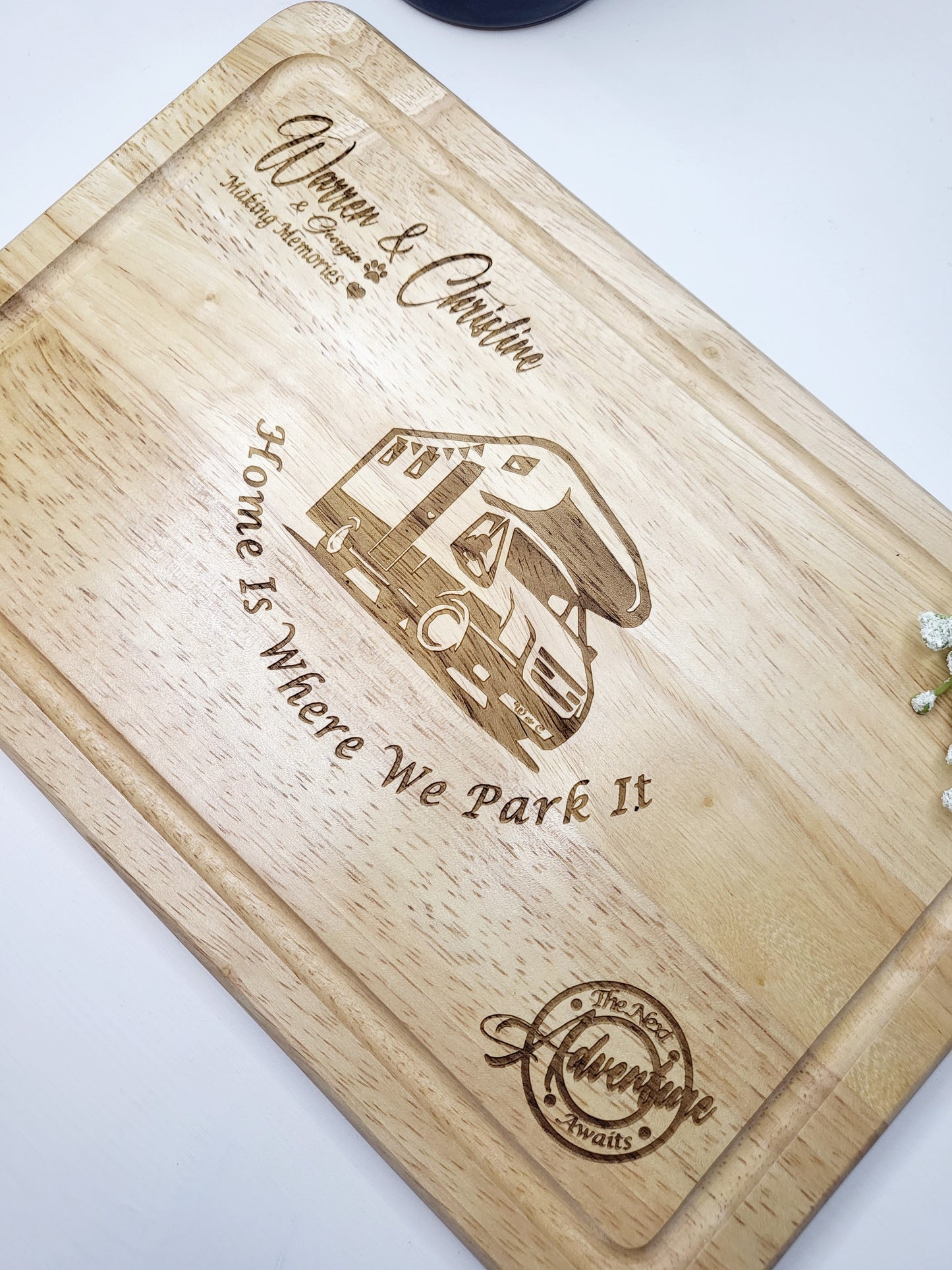 Personalised Motorhome Chopping Board