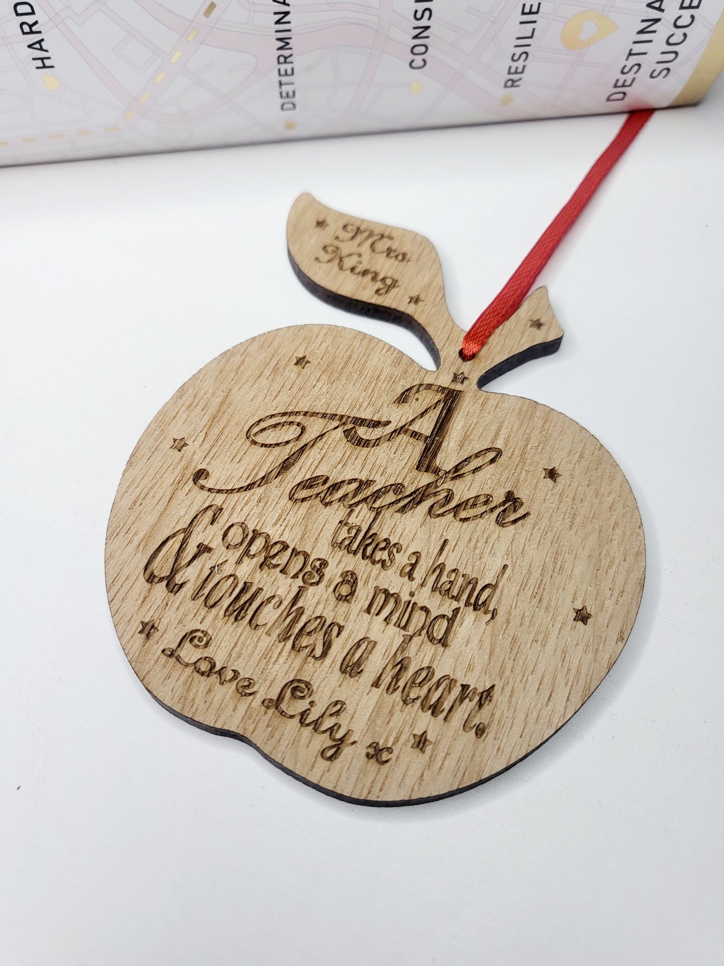 Personalised Hanging Teacher's Apple Decoration