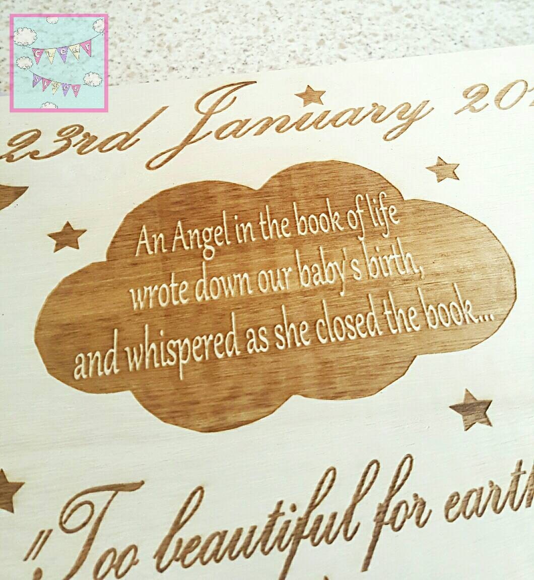 Personalised Angel Baby Keepsake Box