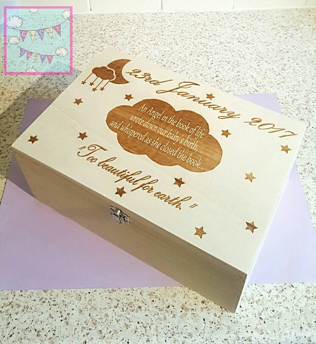 Personalised Angel Baby Keepsake Box