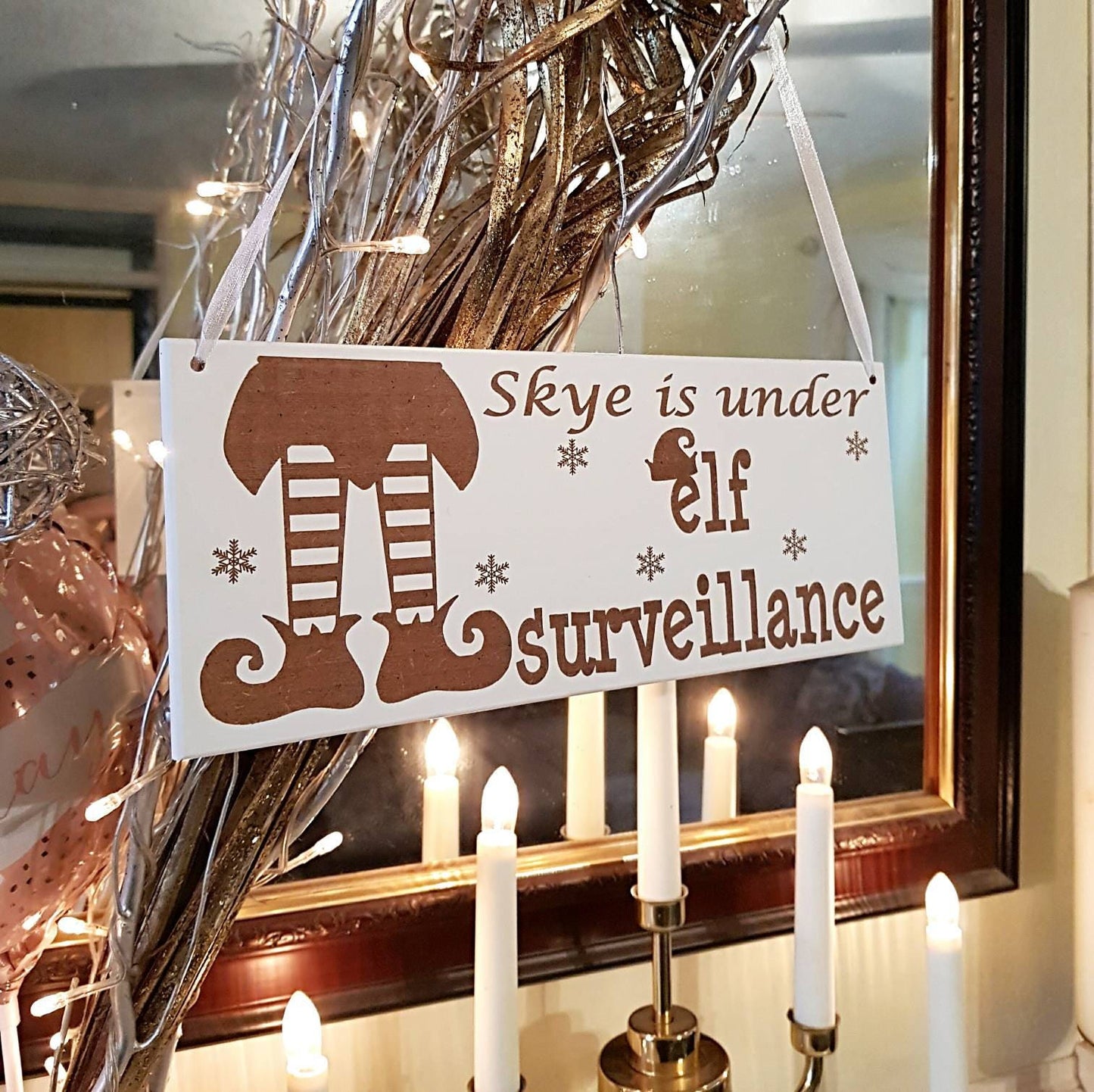 Personalised Elf Surveillance Plaque