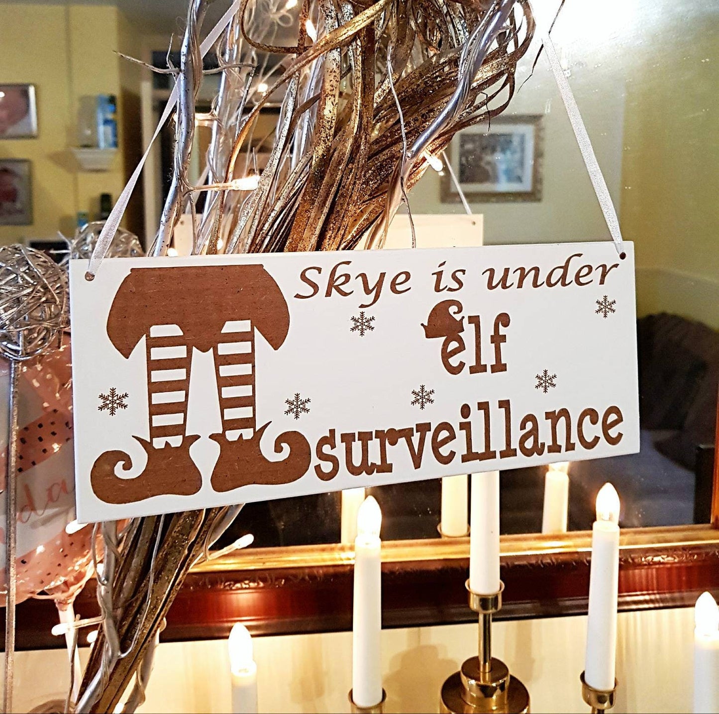 Personalised Elf Surveillance Plaque