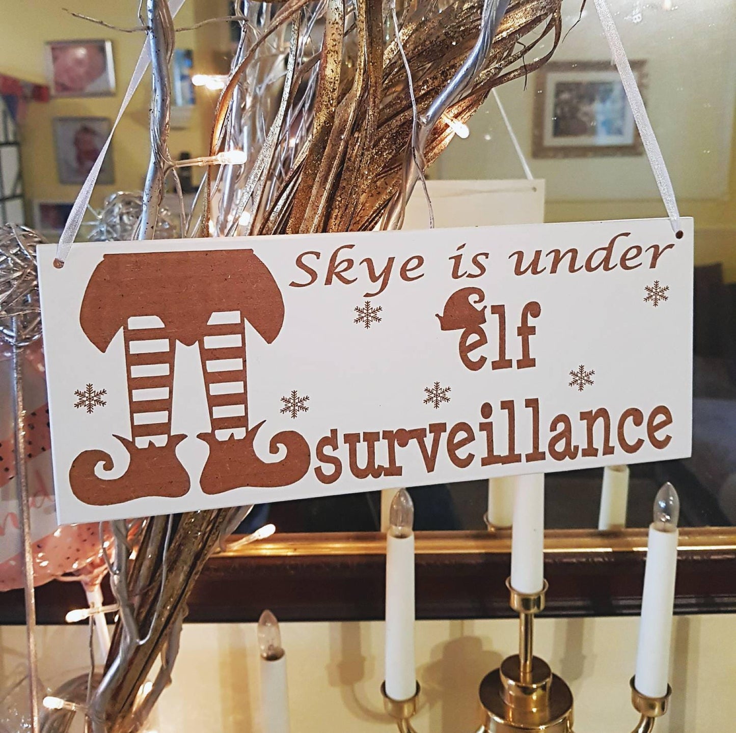 Personalised Elf Surveillance Plaque