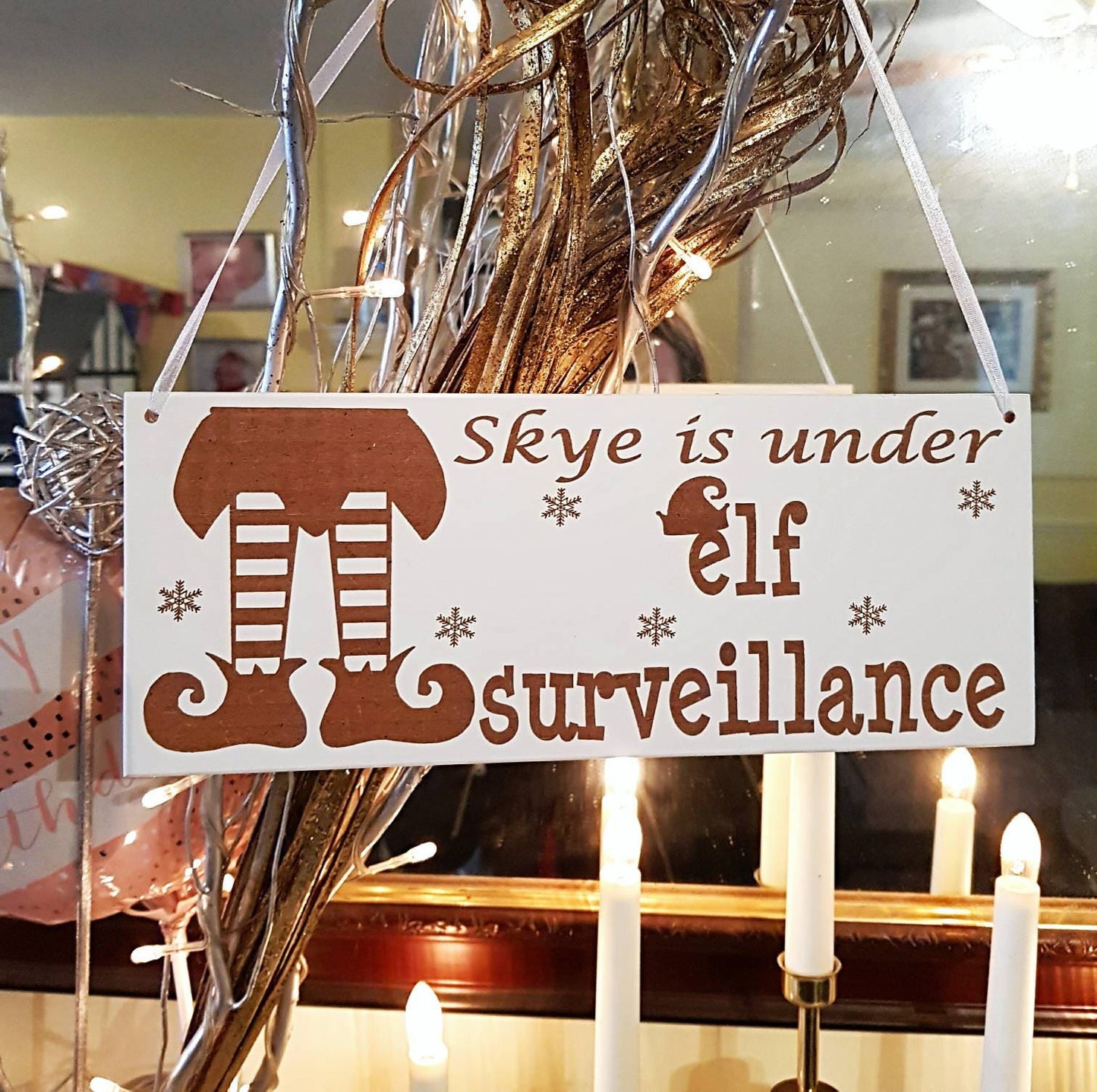 Personalised Elf Surveillance Plaque