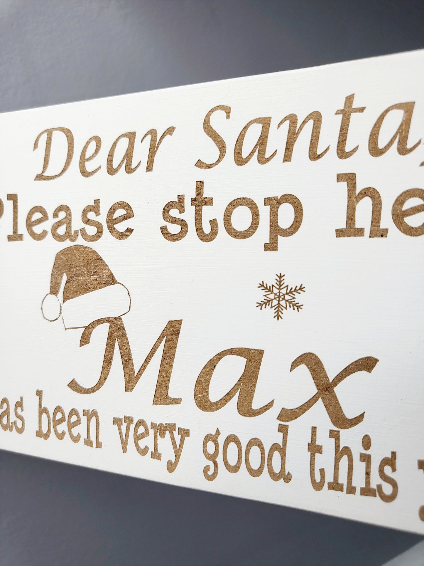 Personalised Santa Stop Here Sign