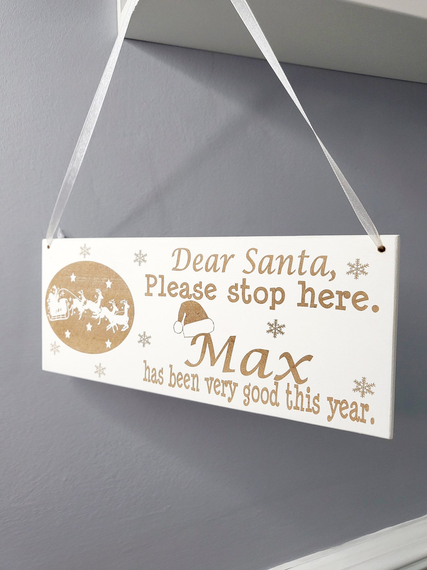 Personalised Santa Stop Here Sign