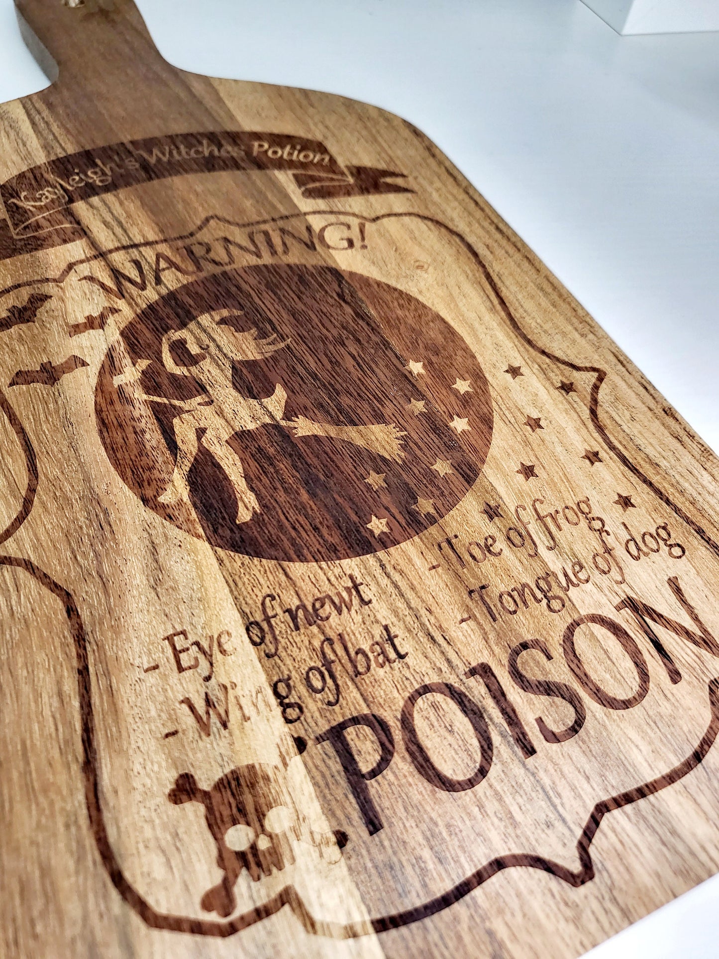 Personalised Halloween Potion Bottle Chopping Board