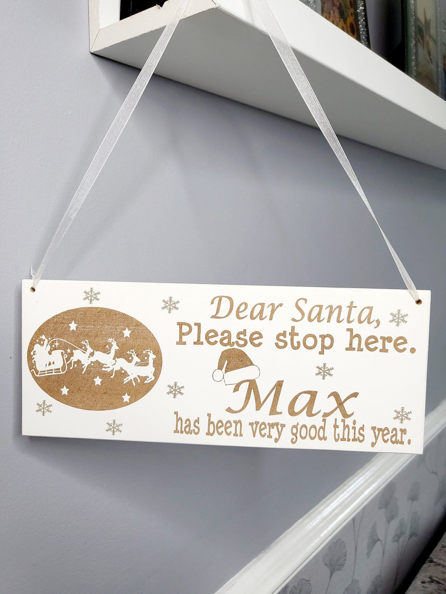 Personalised Santa Stop Here Sign