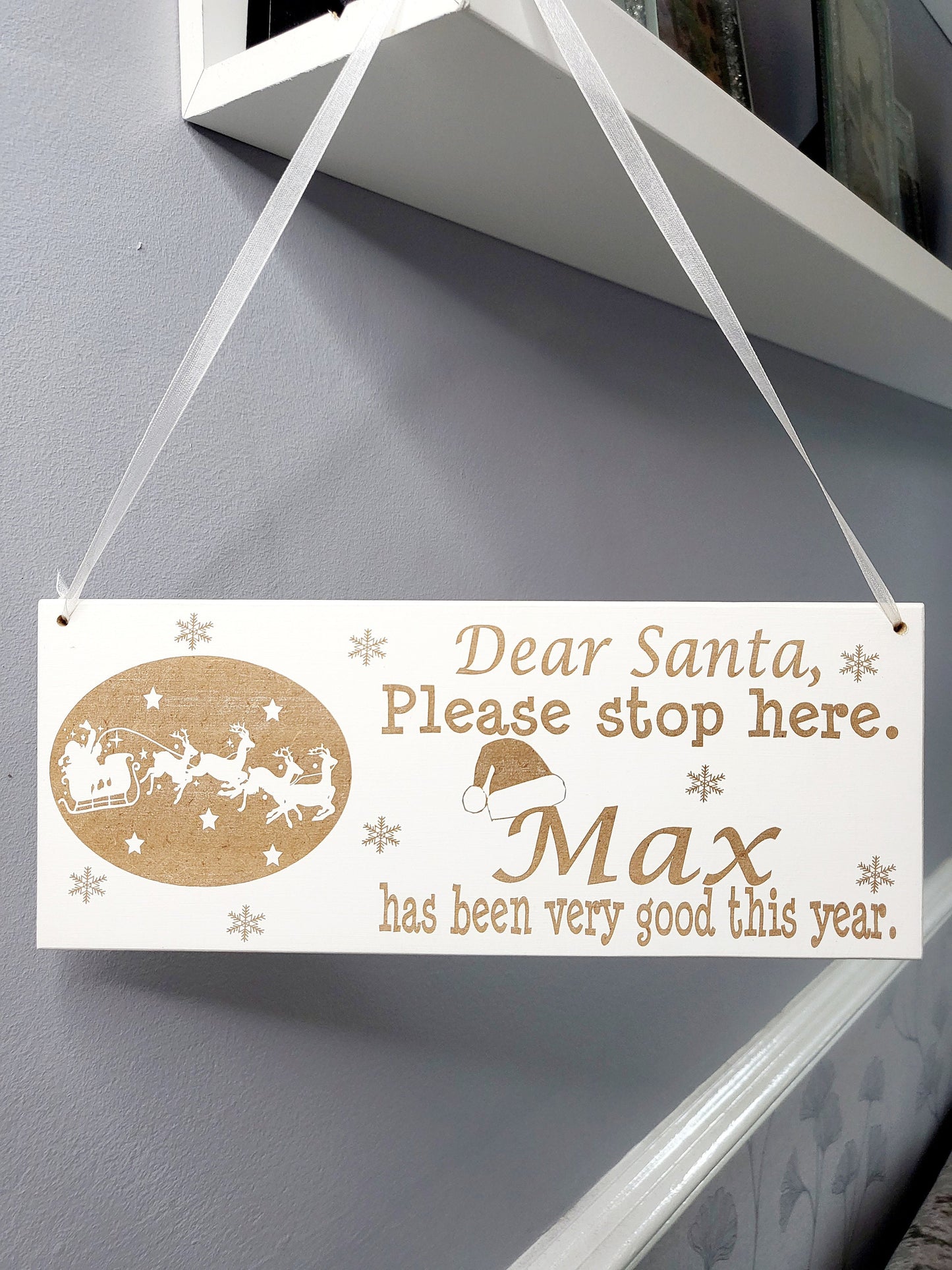 Personalised Santa Stop Here Sign