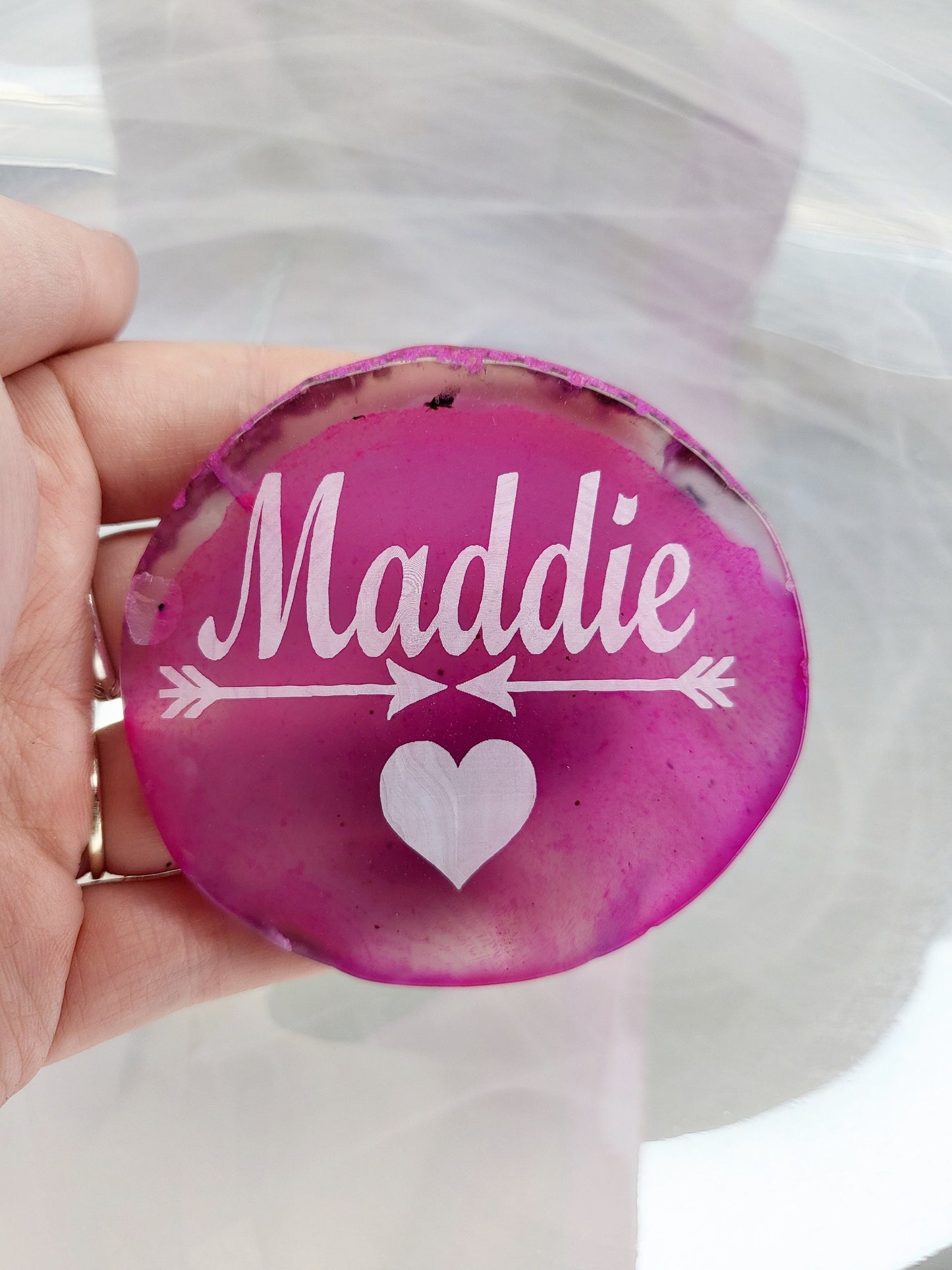 Personalised Genuine Agate Slice