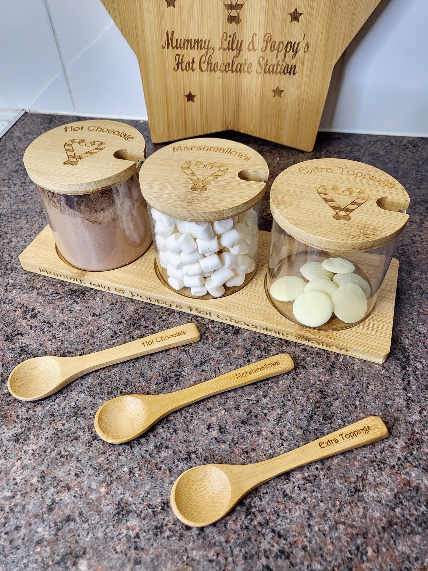 Personalised Hot Chocolate Station - Circle Jars