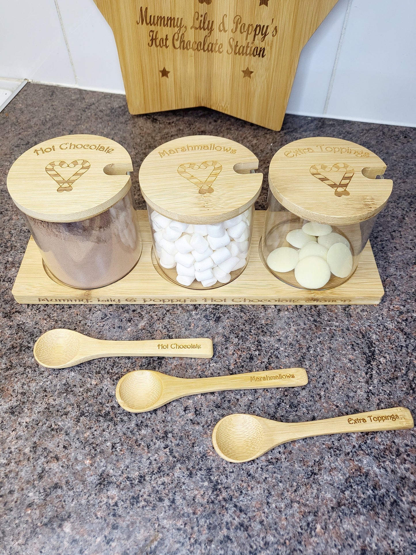 Personalised Hot Chocolate Station - Circle Jars