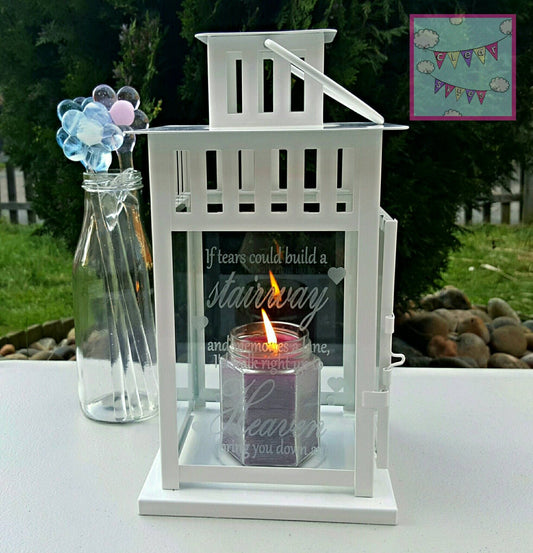 Personalised Memorial Lantern, Stairway Design